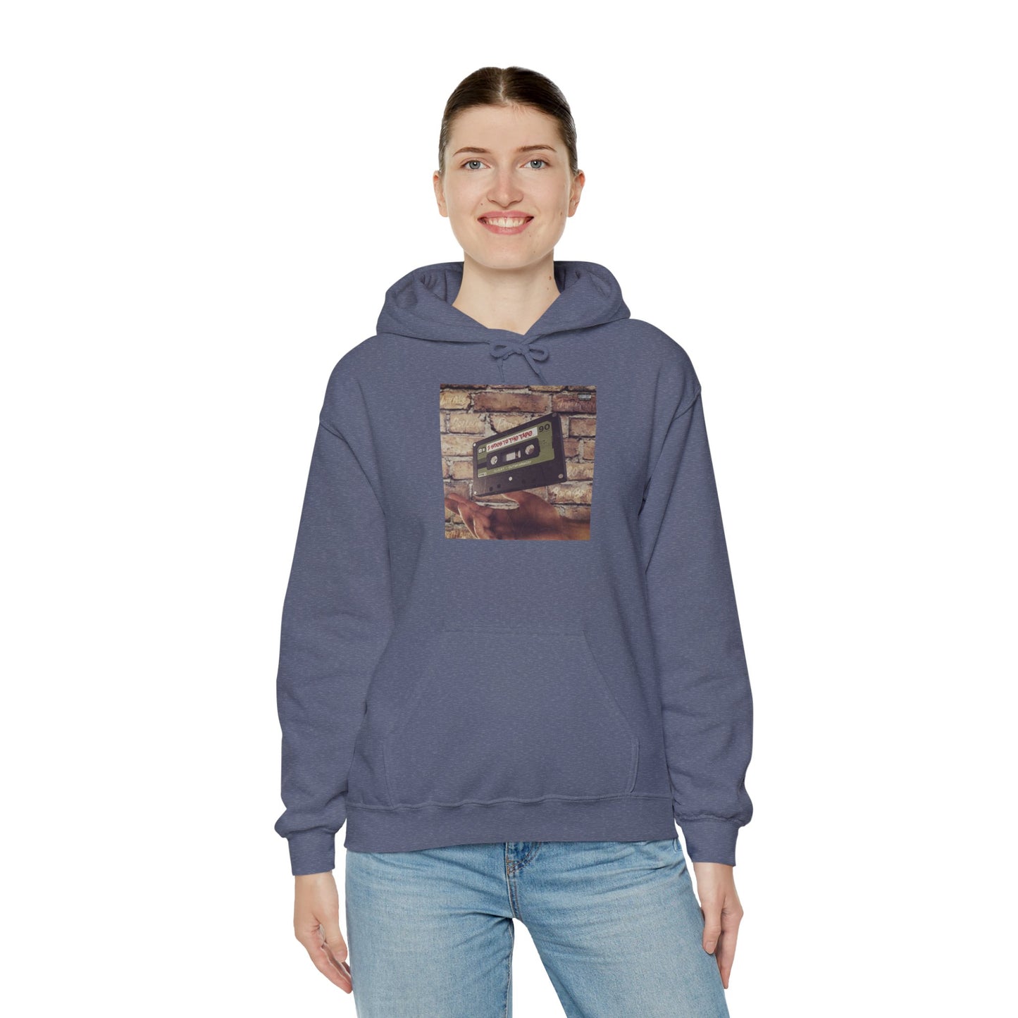 Retro Music Hoodie -INSPIRED BY THE 2 SIDES TO THE TAPE ALBUM - Unisex Heavy Blend™ Sweatshirt with Cassette Design