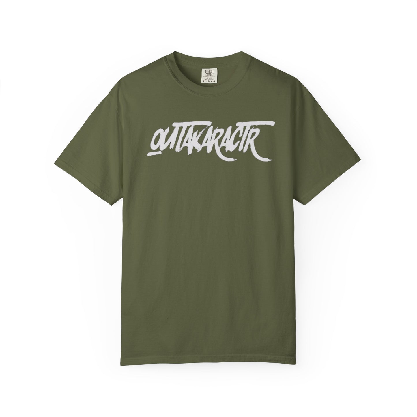 Unisex Garment-Dyed T-Shirt with 'OutaKaRaCtR ' Design - Casual Style for Everyday Wear