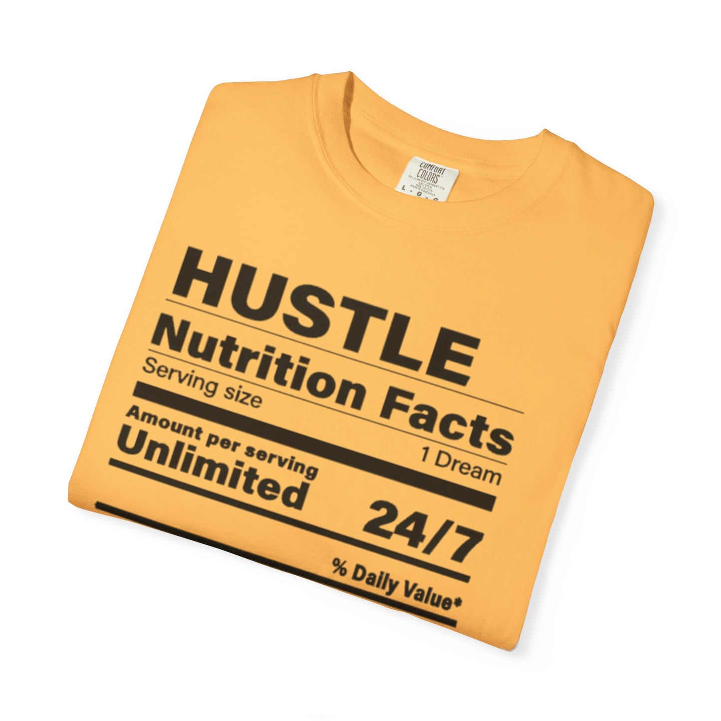 Hustle Nutrition Facts T-Shirt, Unisex Motivational Tee, Fitness Gift, Dreamer Apparel, Inspirational Casual Wear