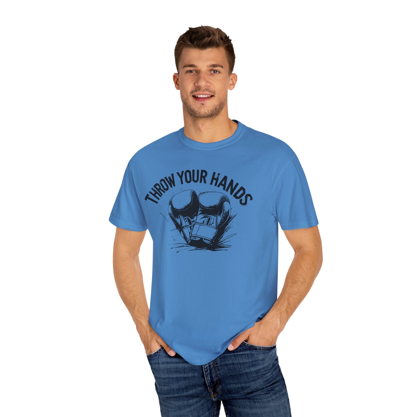 Boxing Motivational T-Shirt, Throw Your Hands Tee, Fitness Apparel, Workout Shirt, Unisex Gym Wear, Sports Gift
