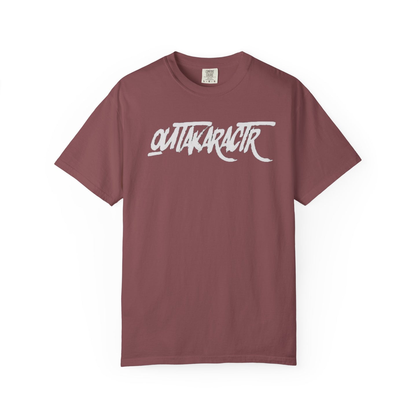 Unisex Garment-Dyed T-Shirt with 'OutaKaRaCtR ' Design - Casual Style for Everyday Wear