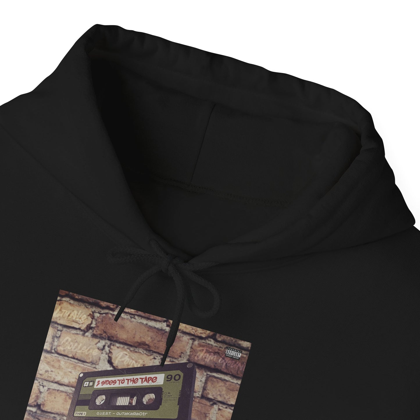 Retro Music Hoodie -INSPIRED BY THE 2 SIDES TO THE TAPE ALBUM - Unisex Heavy Blend™ Sweatshirt with Cassette Design