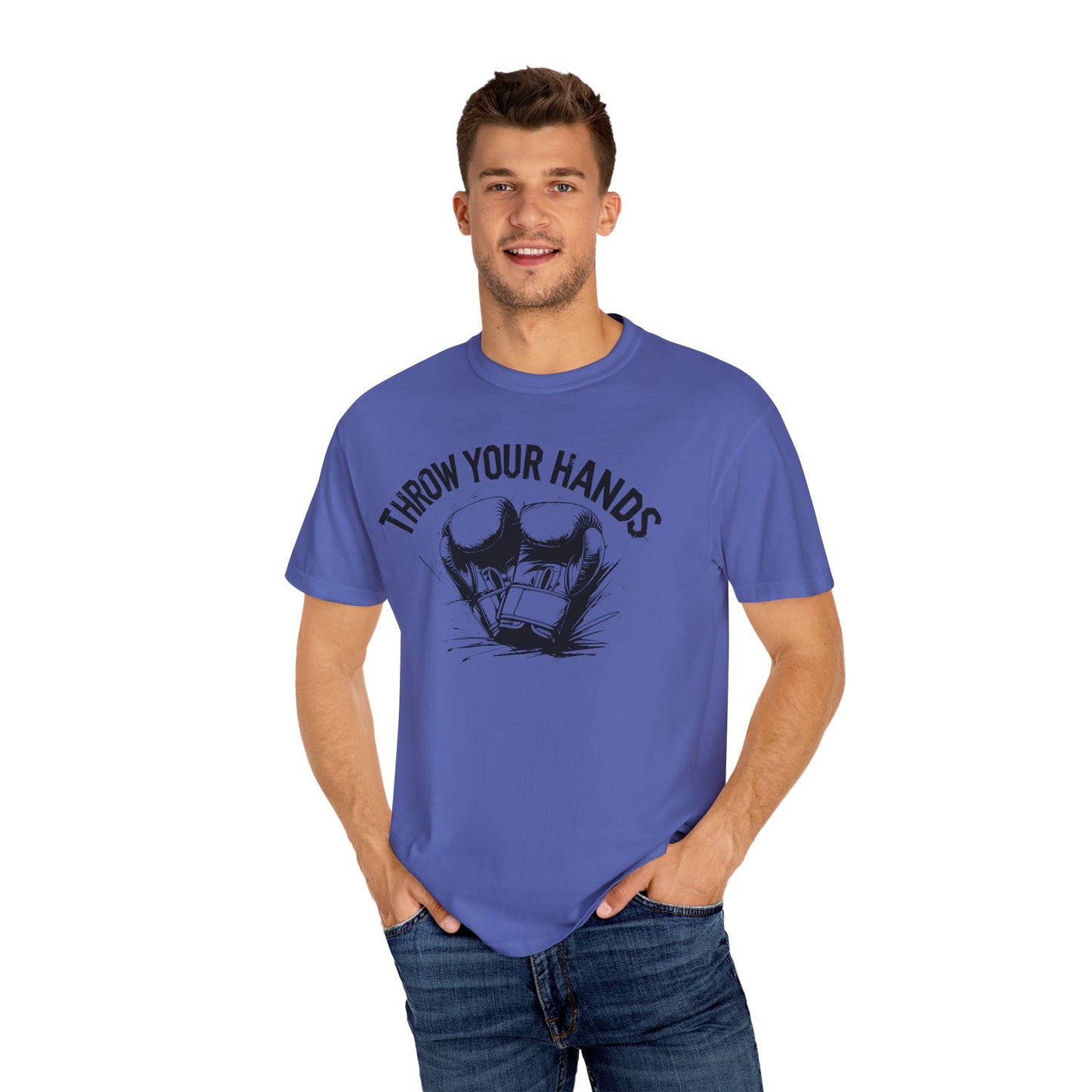 Boxing Motivational T-Shirt, Throw Your Hands Tee, Fitness Apparel, Workout Shirt, Unisex Gym Wear, Sports Gift