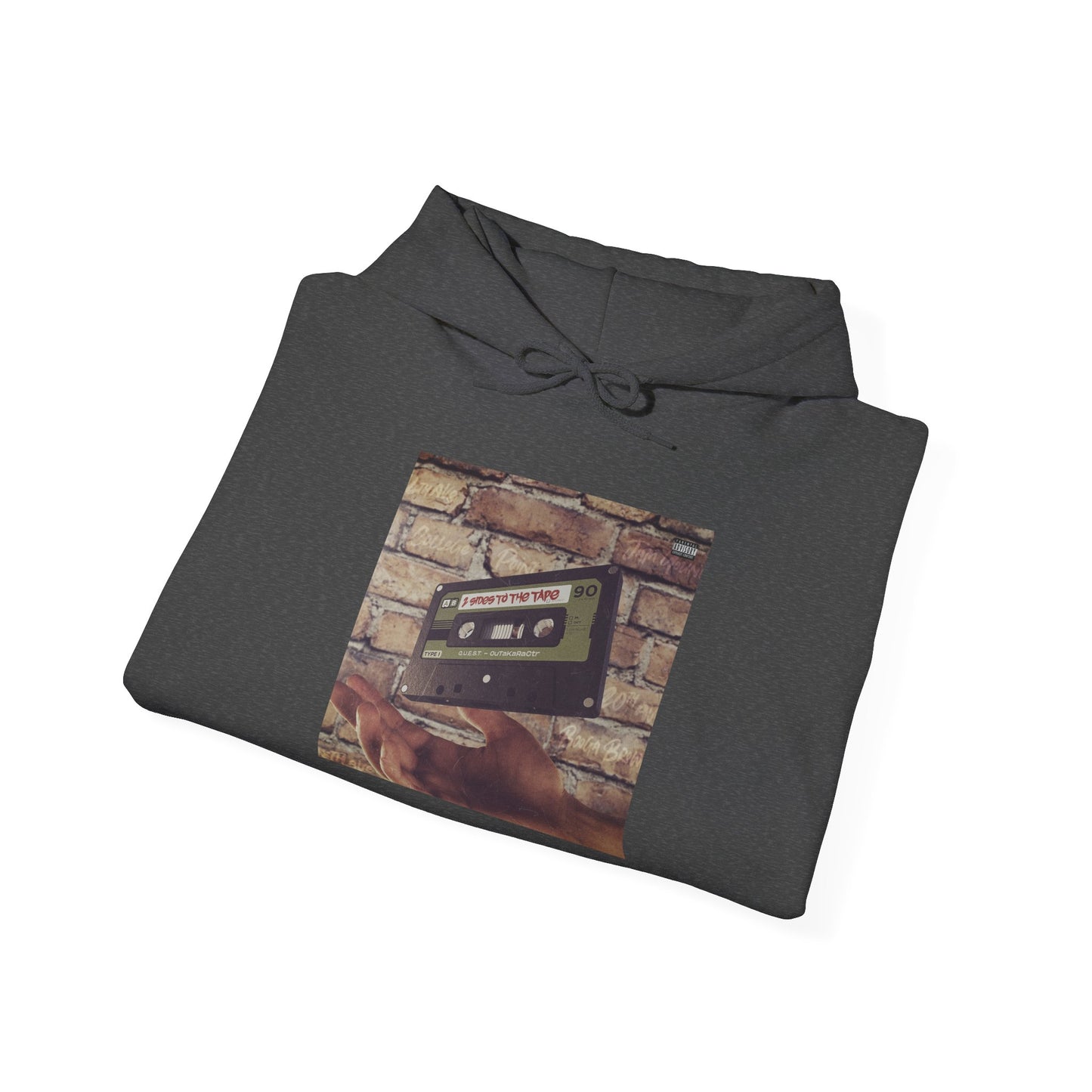 Retro Music Hoodie -INSPIRED BY THE 2 SIDES TO THE TAPE ALBUM - Unisex Heavy Blend™ Sweatshirt with Cassette Design