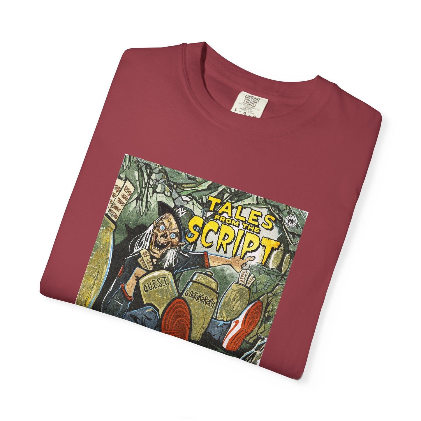 Cool Graphic T-Shirt - 'Tales from the Script' Album Inspired Design - Perfect for Comic and Horror Fans