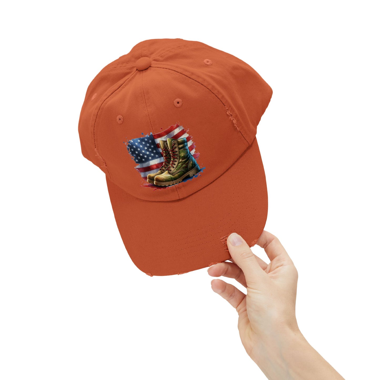 Patriotic Distressed Cap, American Flag Hat, Veteran Appreciation Gift, Casual Outdoor Style, Unisex Fashion Accessory