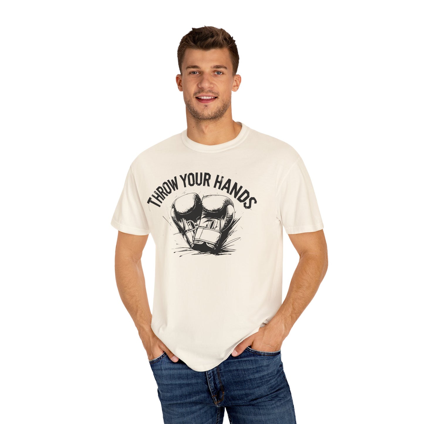 Boxing Motivational T-Shirt, Throw Your Hands Tee, Fitness Apparel, Workout Shirt, Unisex Gym Wear, Sports Gift