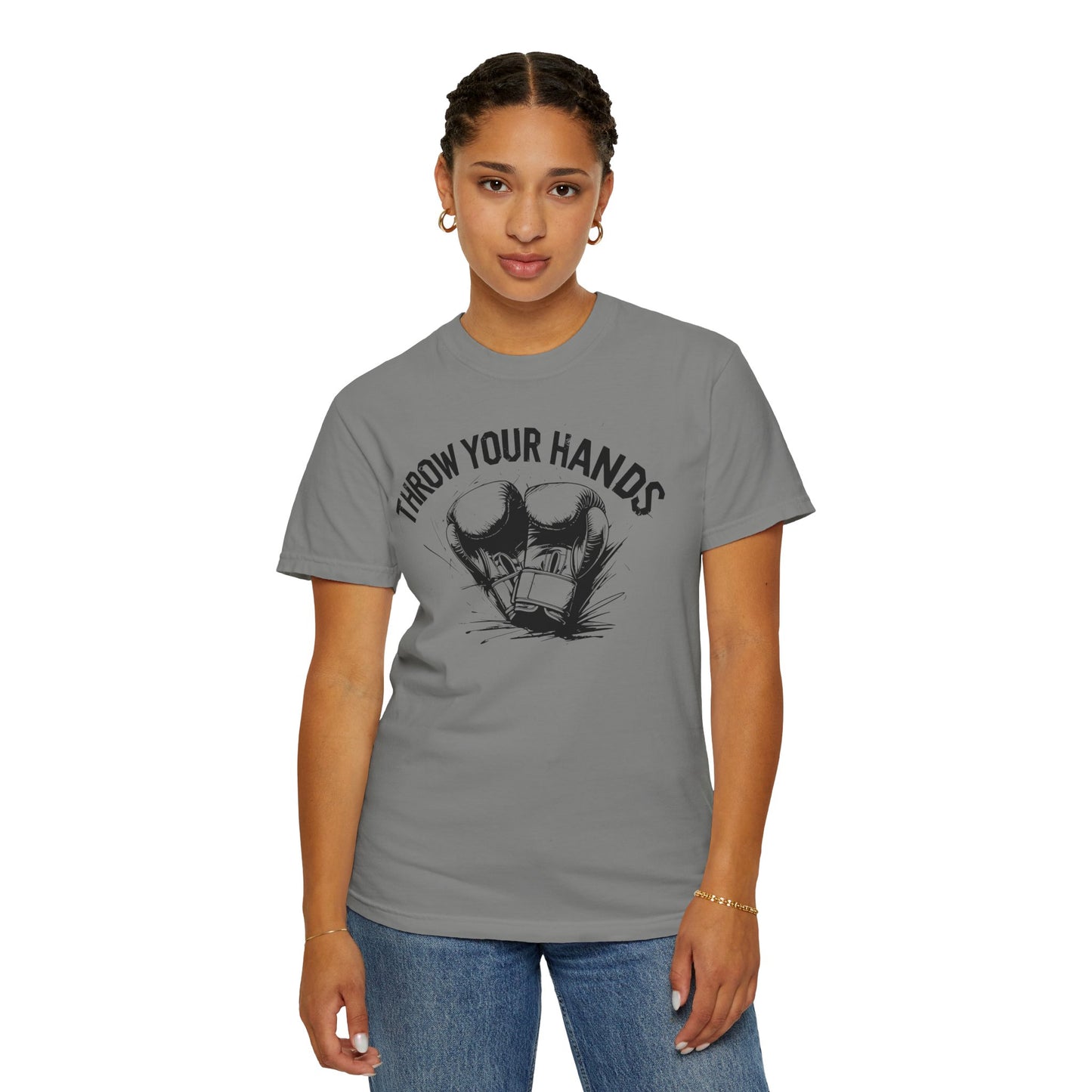 Boxing Motivational T-Shirt, Throw Your Hands Tee, Fitness Apparel, Workout Shirt, Unisex Gym Wear, Sports Gift