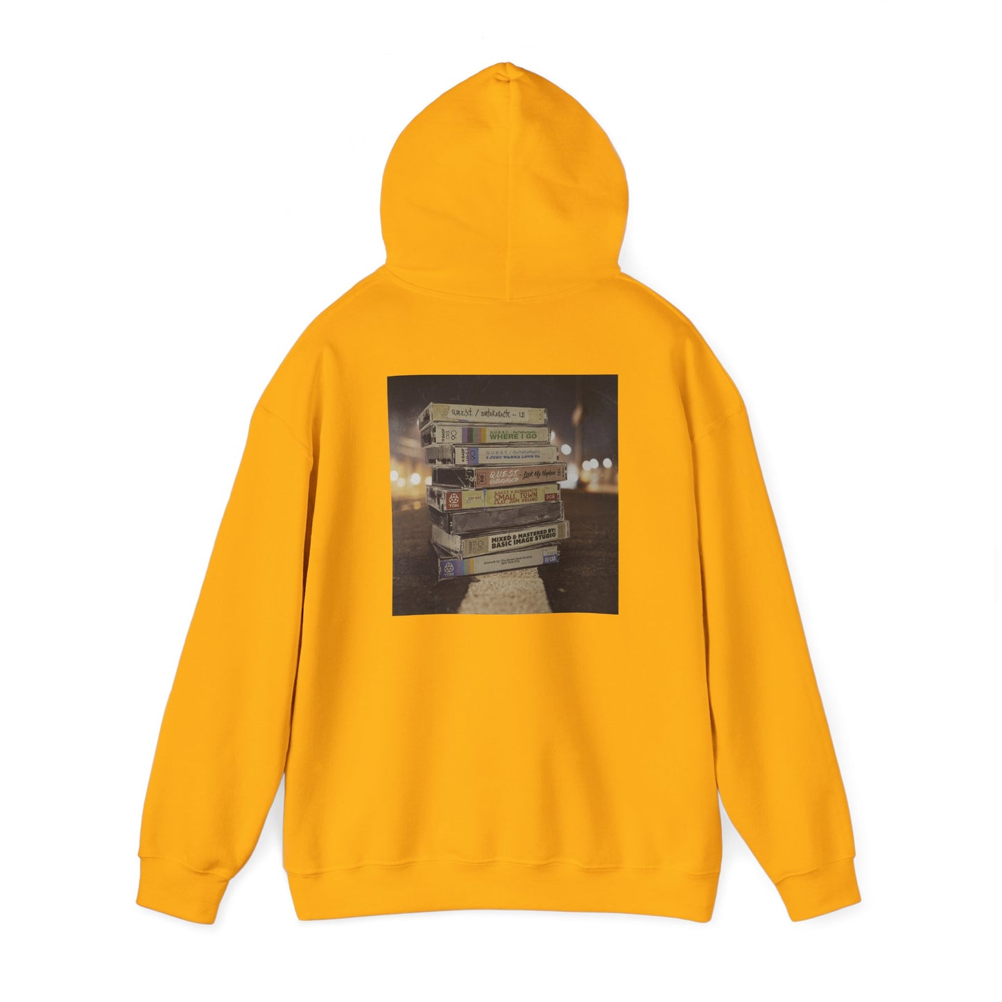 Retro Music Hoodie -INSPIRED BY THE 2 SIDES TO THE TAPE ALBUM - Unisex Heavy Blend™ Sweatshirt with Cassette Design