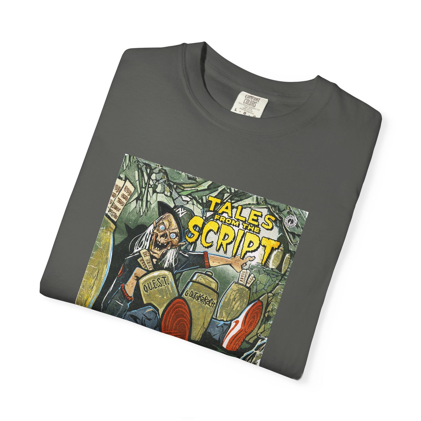 Cool Graphic T-Shirt - 'Tales from the Script' Album Inspired Design - Perfect for Comic and Horror Fans