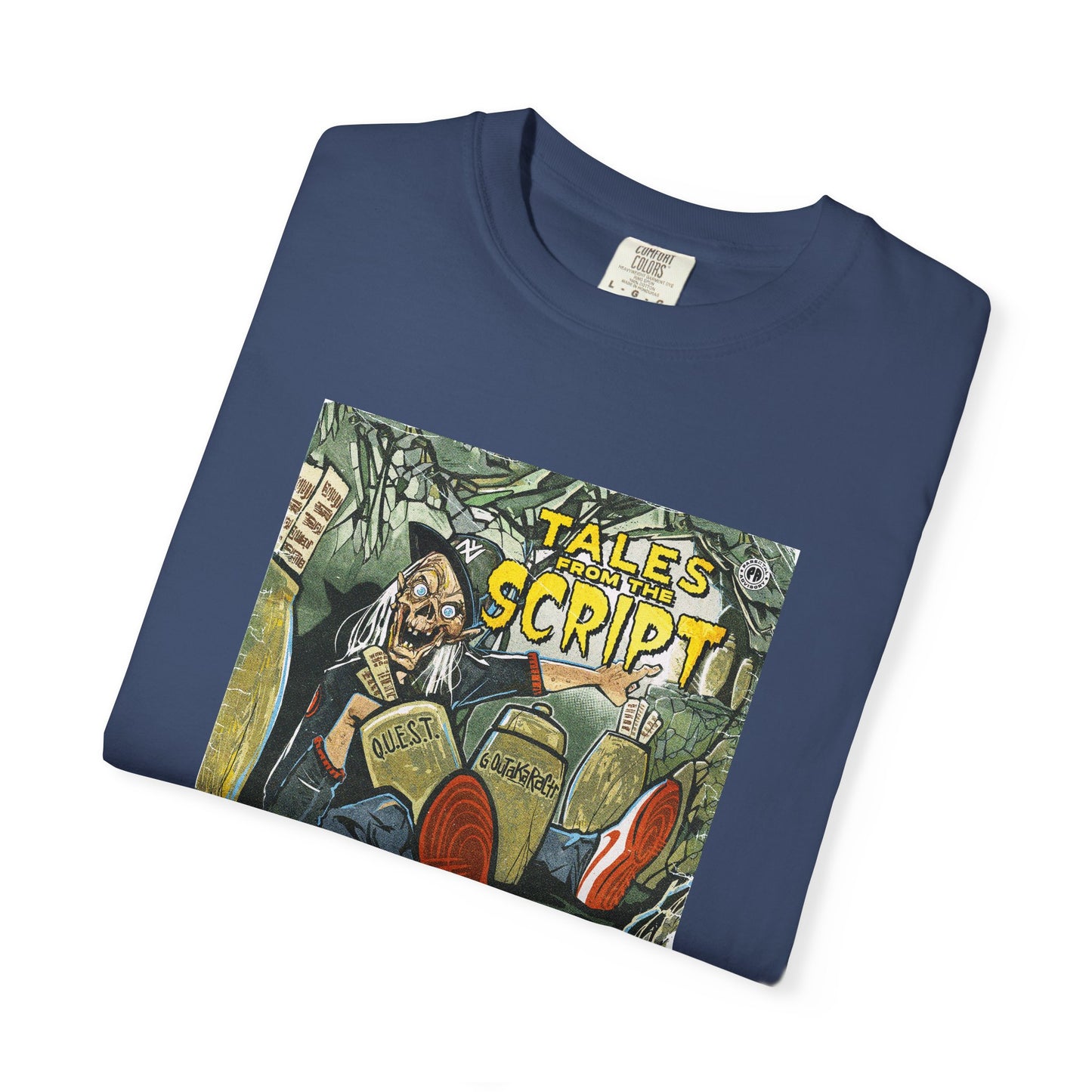Cool Graphic T-Shirt - 'Tales from the Script' Album Inspired Design - Perfect for Comic and Horror Fans