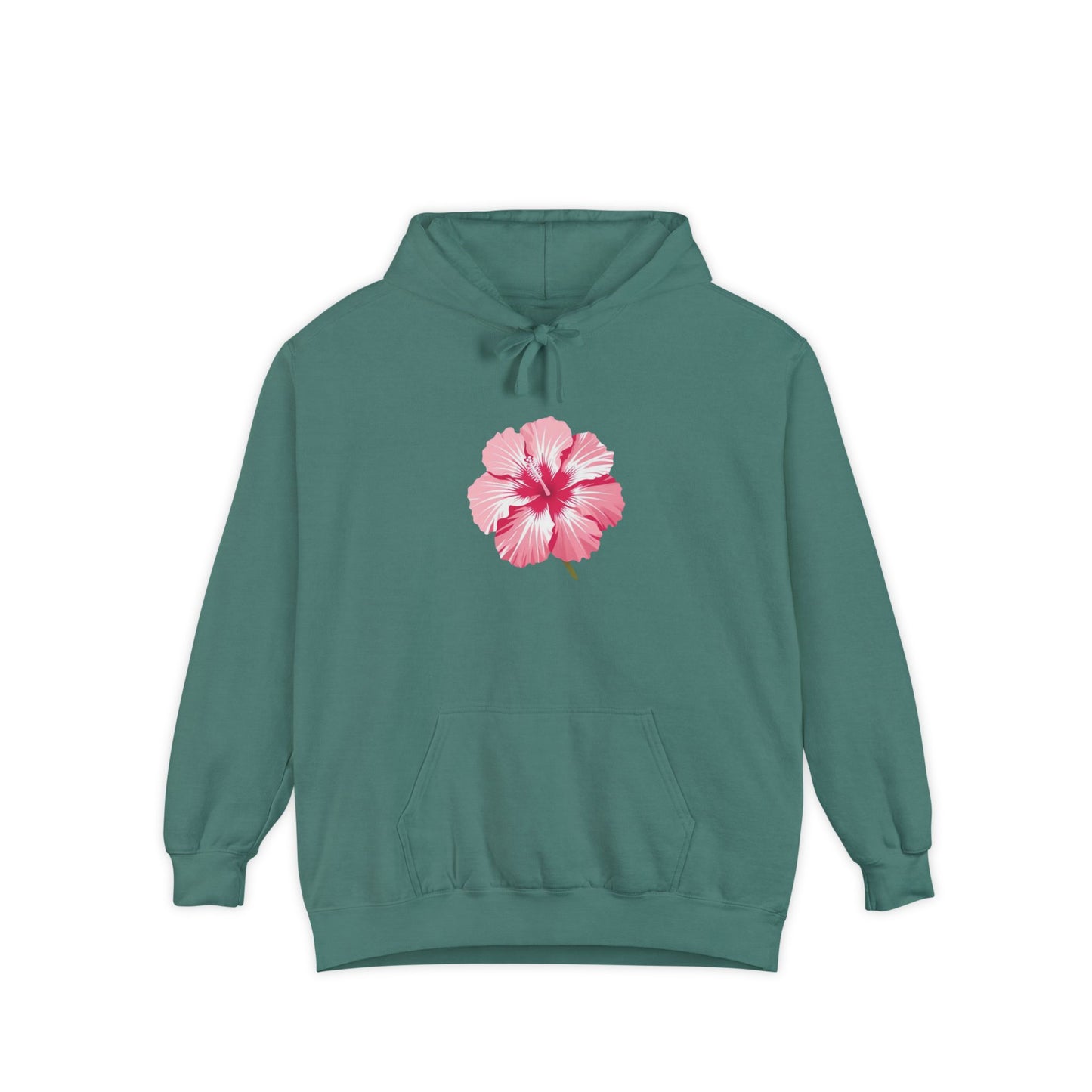 Vibrant Floral Hoodie - Unisex Garment-Dyed Sweatshirt, Cozy Casualwear, Perfect Gift for Spring/Summer, Beach Vibes, Relaxed Style