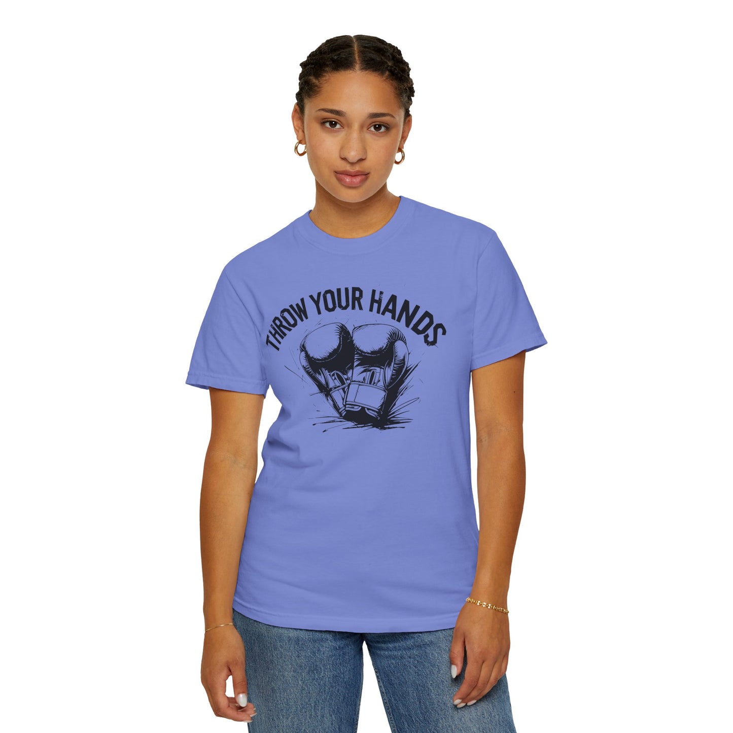 Boxing Motivational T-Shirt, Throw Your Hands Tee, Fitness Apparel, Workout Shirt, Unisex Gym Wear, Sports Gift