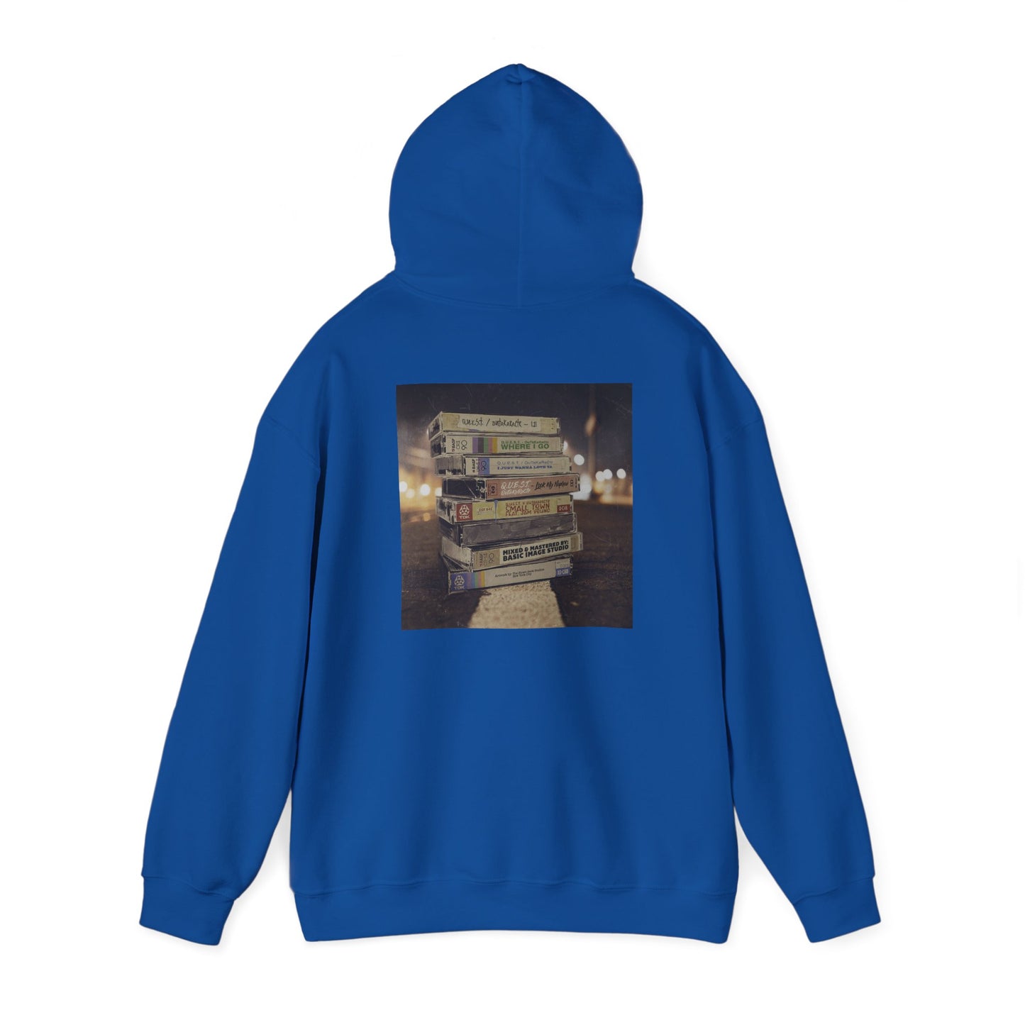 Retro Music Hoodie -INSPIRED BY THE 2 SIDES TO THE TAPE ALBUM - Unisex Heavy Blend™ Sweatshirt with Cassette Design