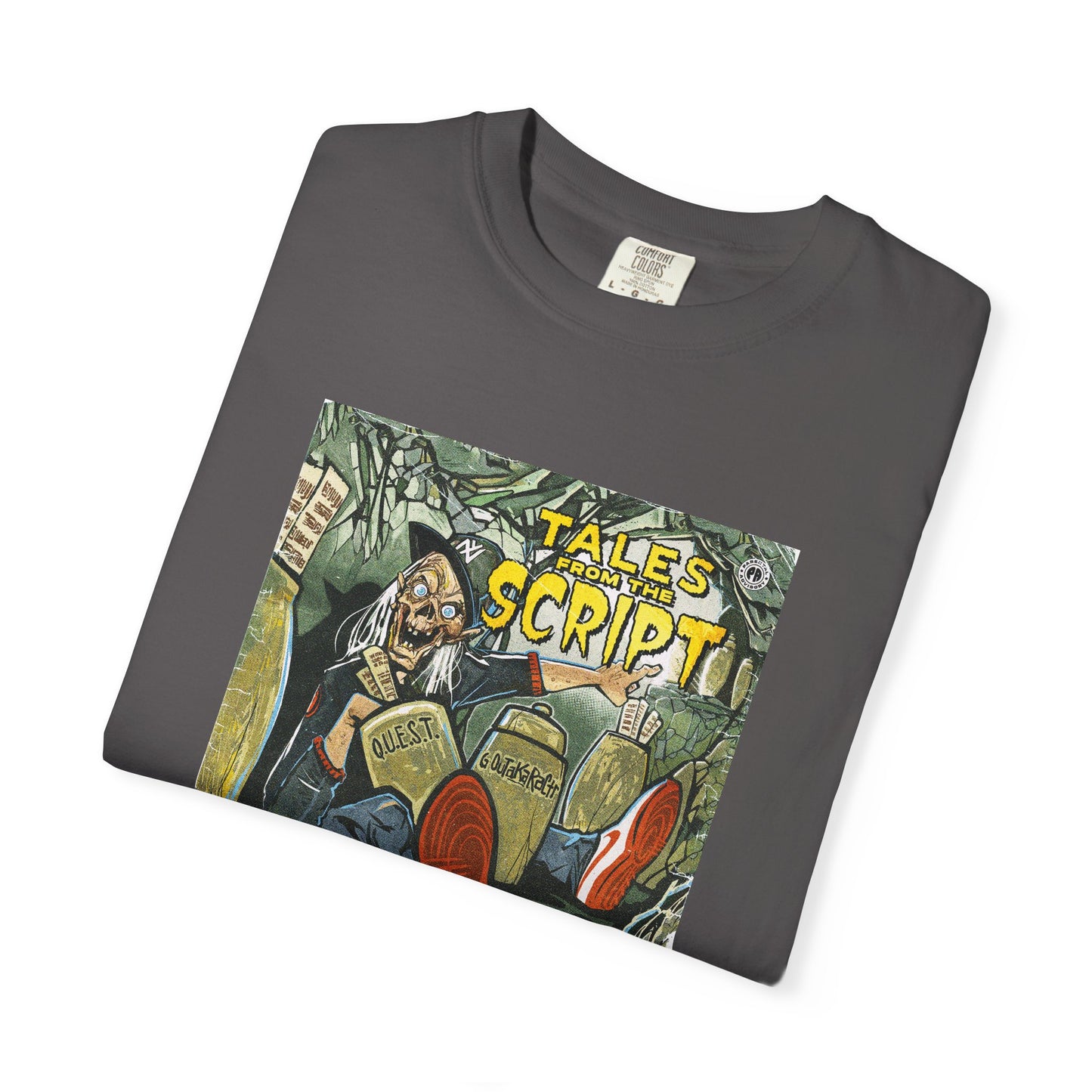 Cool Graphic T-Shirt - 'Tales from the Script' Album Inspired Design - Perfect for Comic and Horror Fans