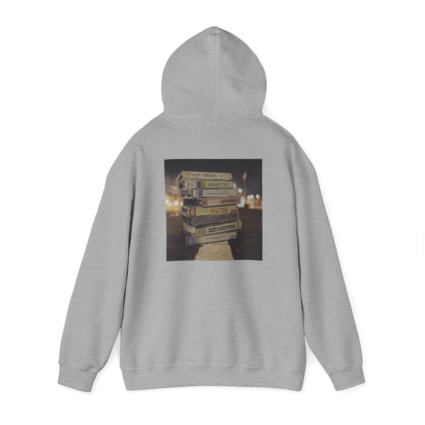 Retro Music Hoodie -INSPIRED BY THE 2 SIDES TO THE TAPE ALBUM - Unisex Heavy Blend™ Sweatshirt with Cassette Design