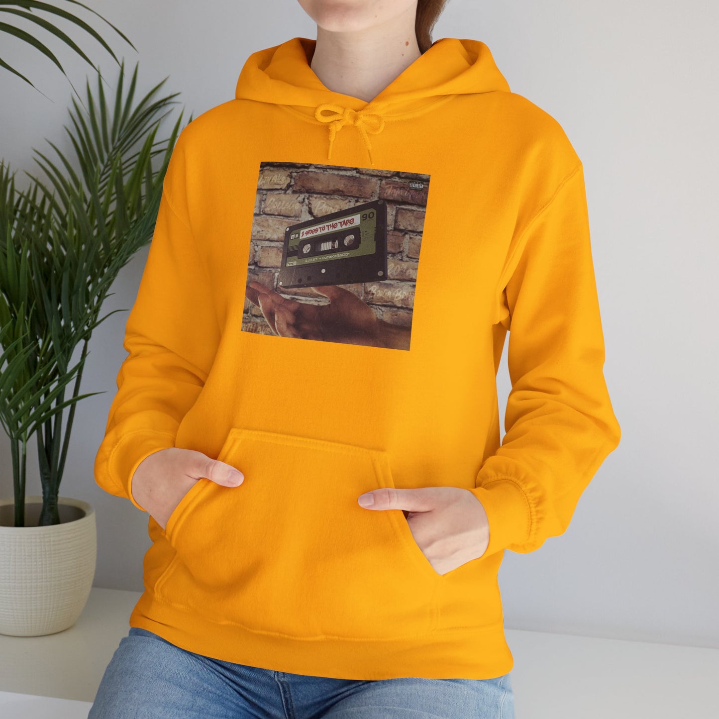 Retro Music Hoodie -INSPIRED BY THE 2 SIDES TO THE TAPE ALBUM - Unisex Heavy Blend™ Sweatshirt with Cassette Design