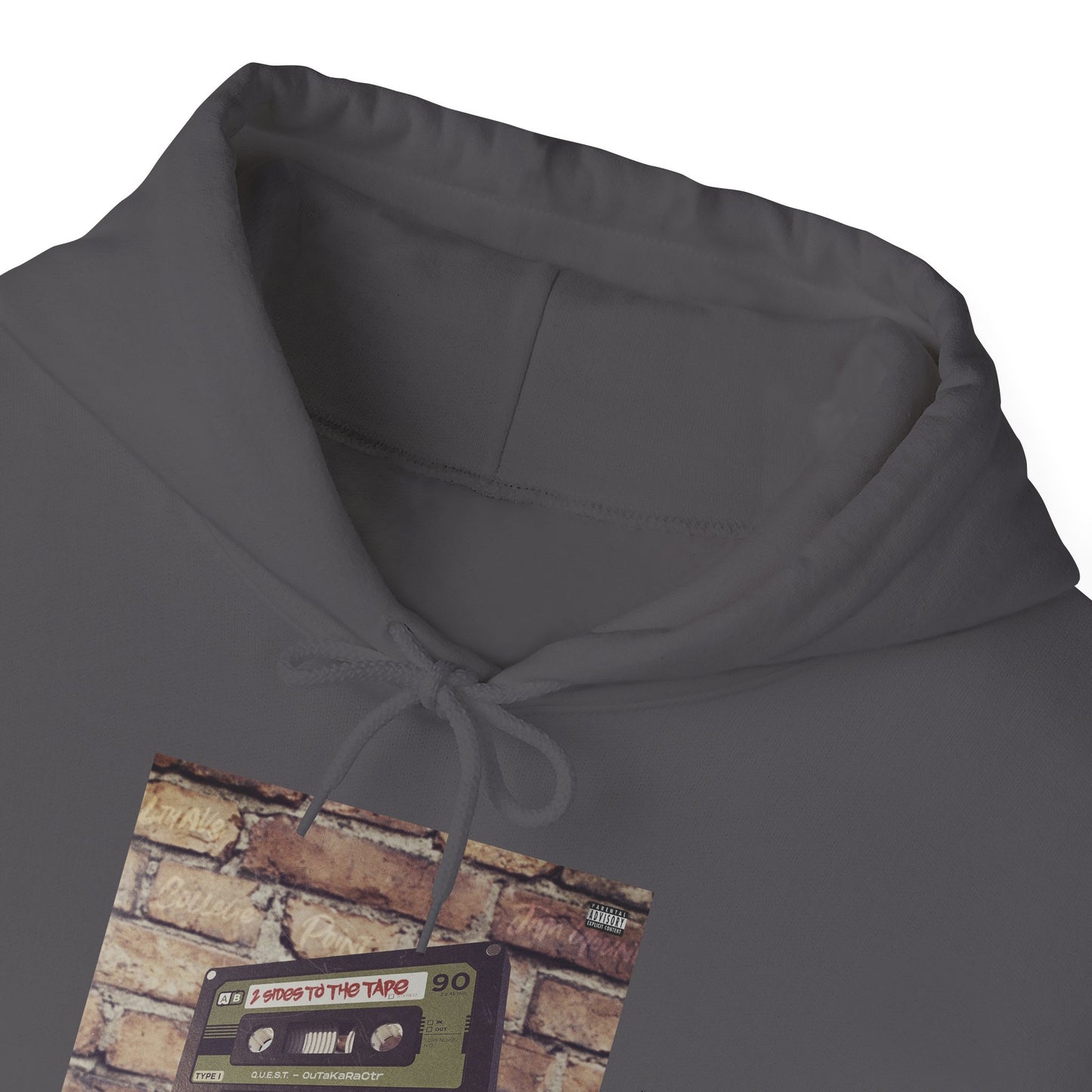 Retro Music Hoodie -INSPIRED BY THE 2 SIDES TO THE TAPE ALBUM - Unisex Heavy Blend™ Sweatshirt with Cassette Design