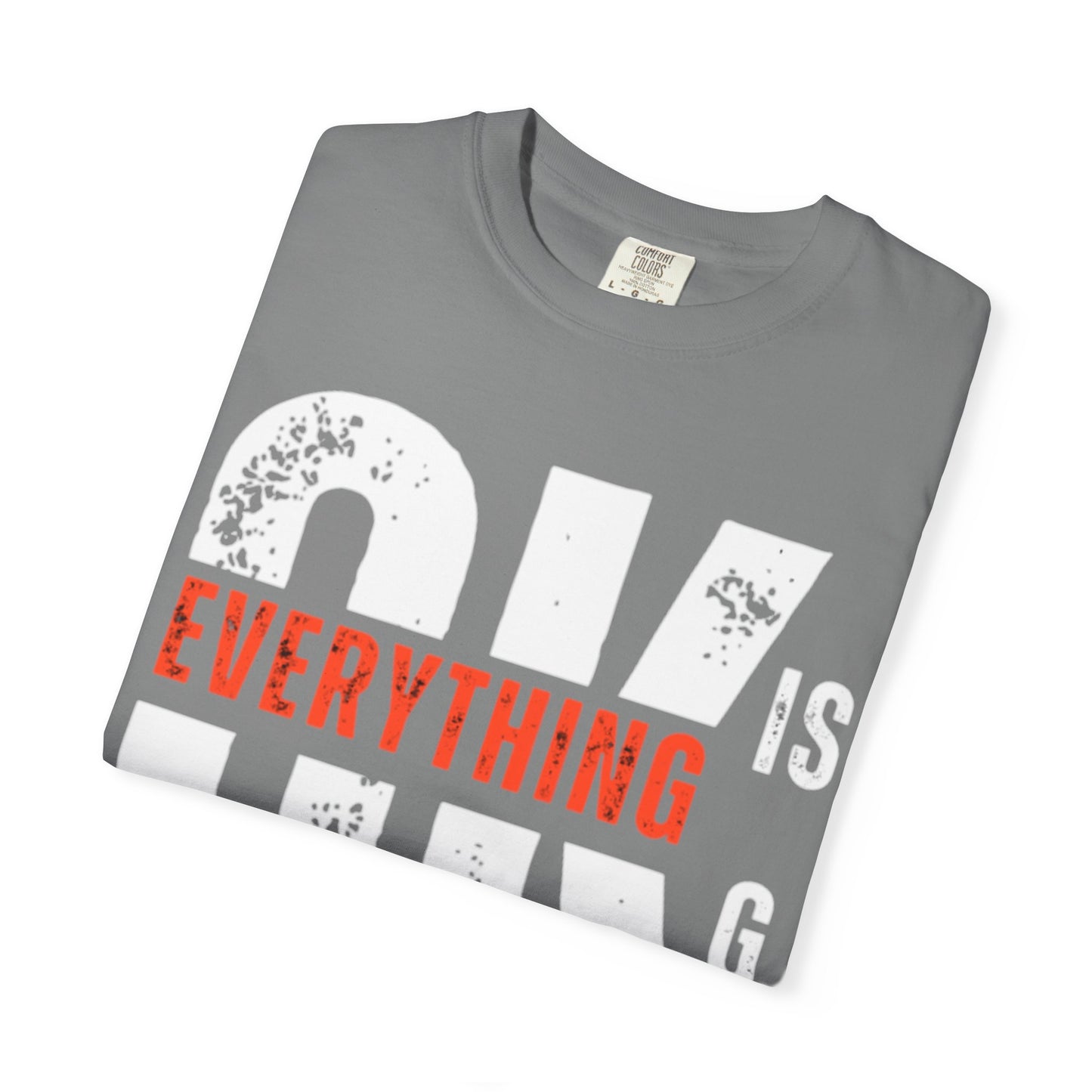 Everything Is G O.K Unisex Garment-Dyed T-Shirt, Comfy Casual Tee, Streetwear Style, Everyday Wear, Gift for Friends, Unique Graphic Shirt