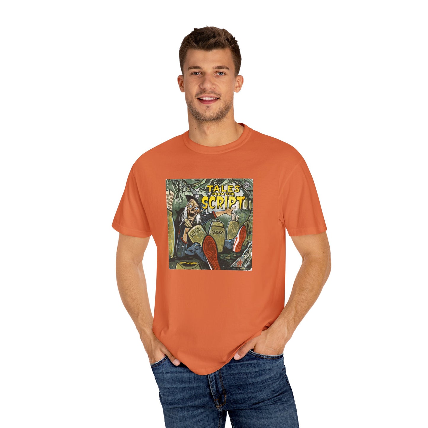 Cool Graphic T-Shirt - 'Tales from the Script' Album Inspired Design - Perfect for Comic and Horror Fans