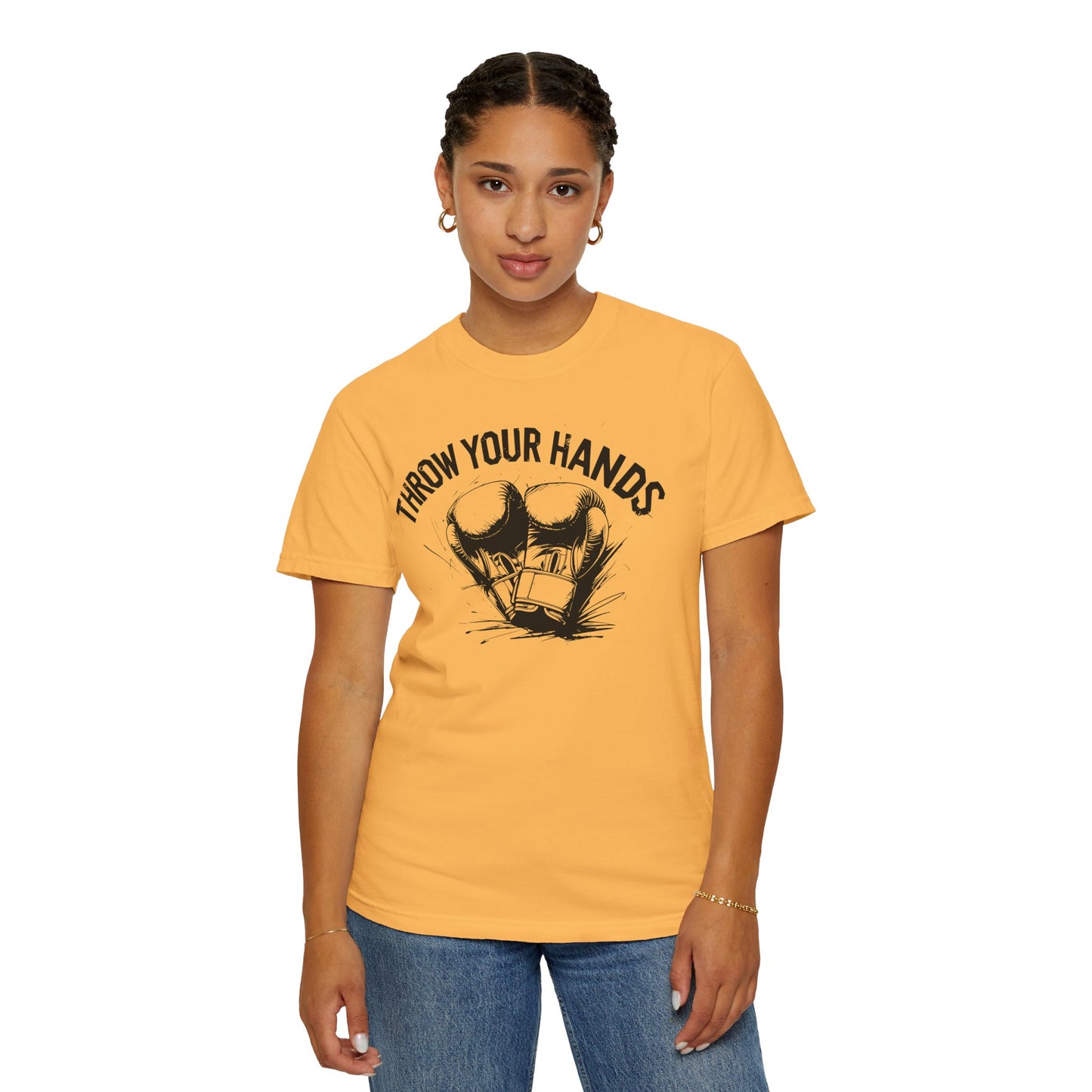 Boxing Motivational T-Shirt, Throw Your Hands Tee, Fitness Apparel, Workout Shirt, Unisex Gym Wear, Sports Gift
