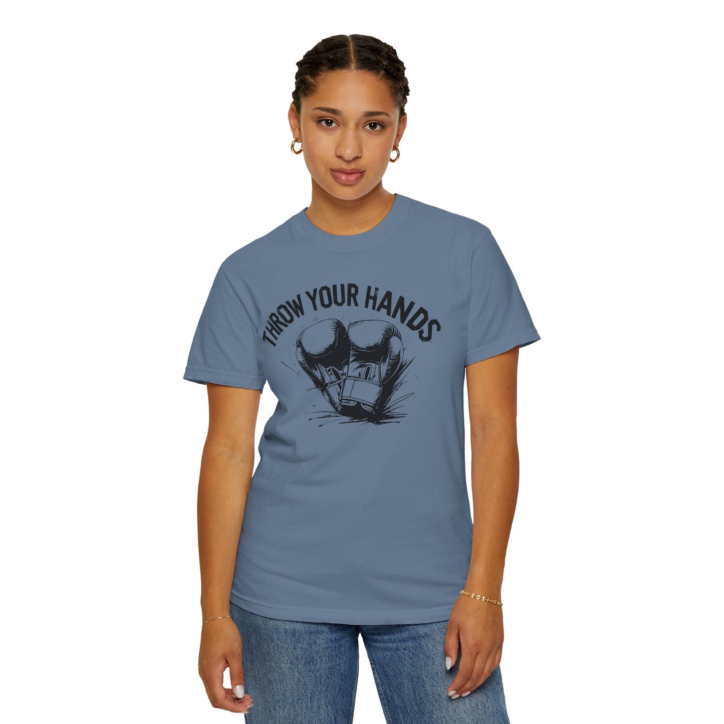 Boxing Motivational T-Shirt, Throw Your Hands Tee, Fitness Apparel, Workout Shirt, Unisex Gym Wear, Sports Gift