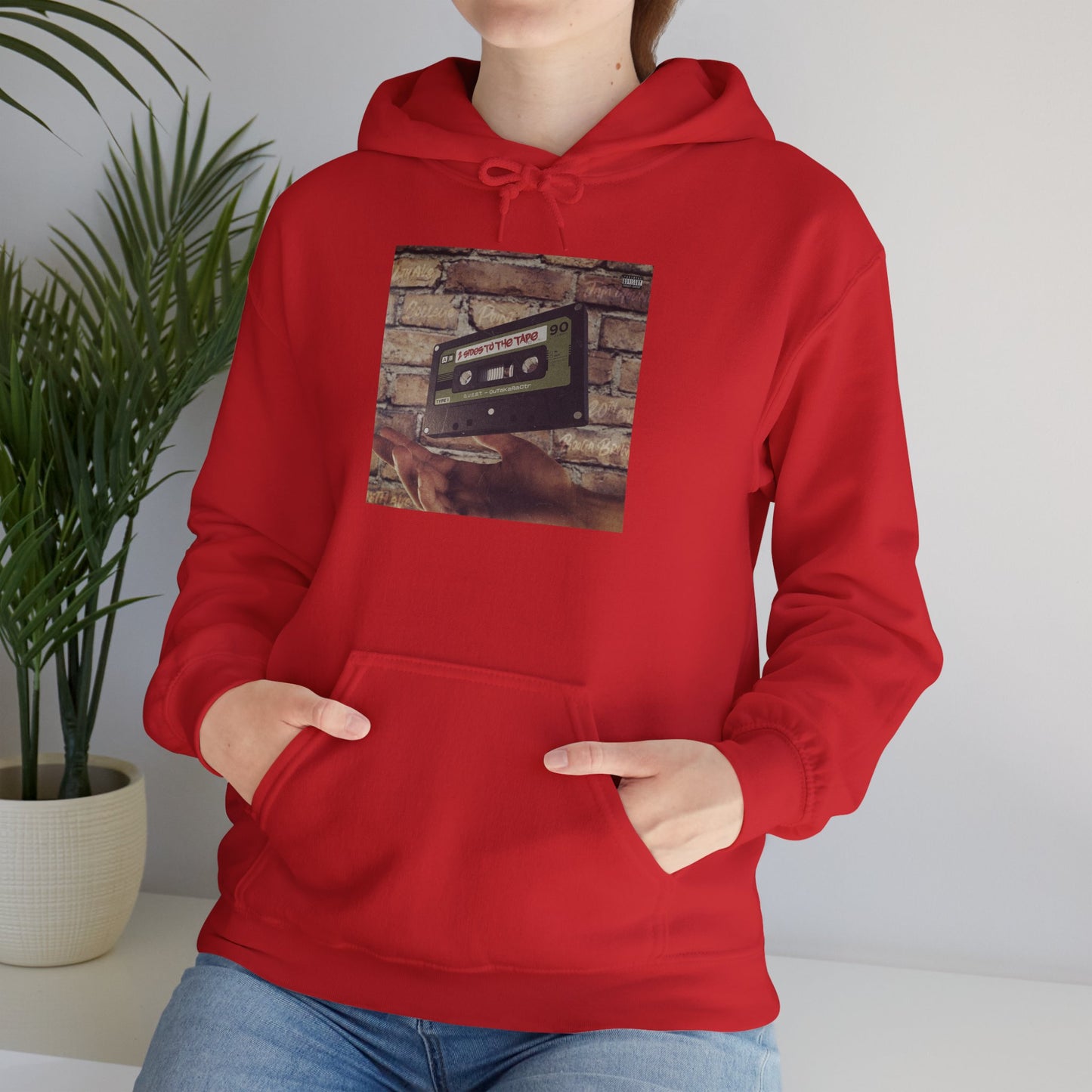 Retro Music Hoodie -INSPIRED BY THE 2 SIDES TO THE TAPE ALBUM - Unisex Heavy Blend™ Sweatshirt with Cassette Design