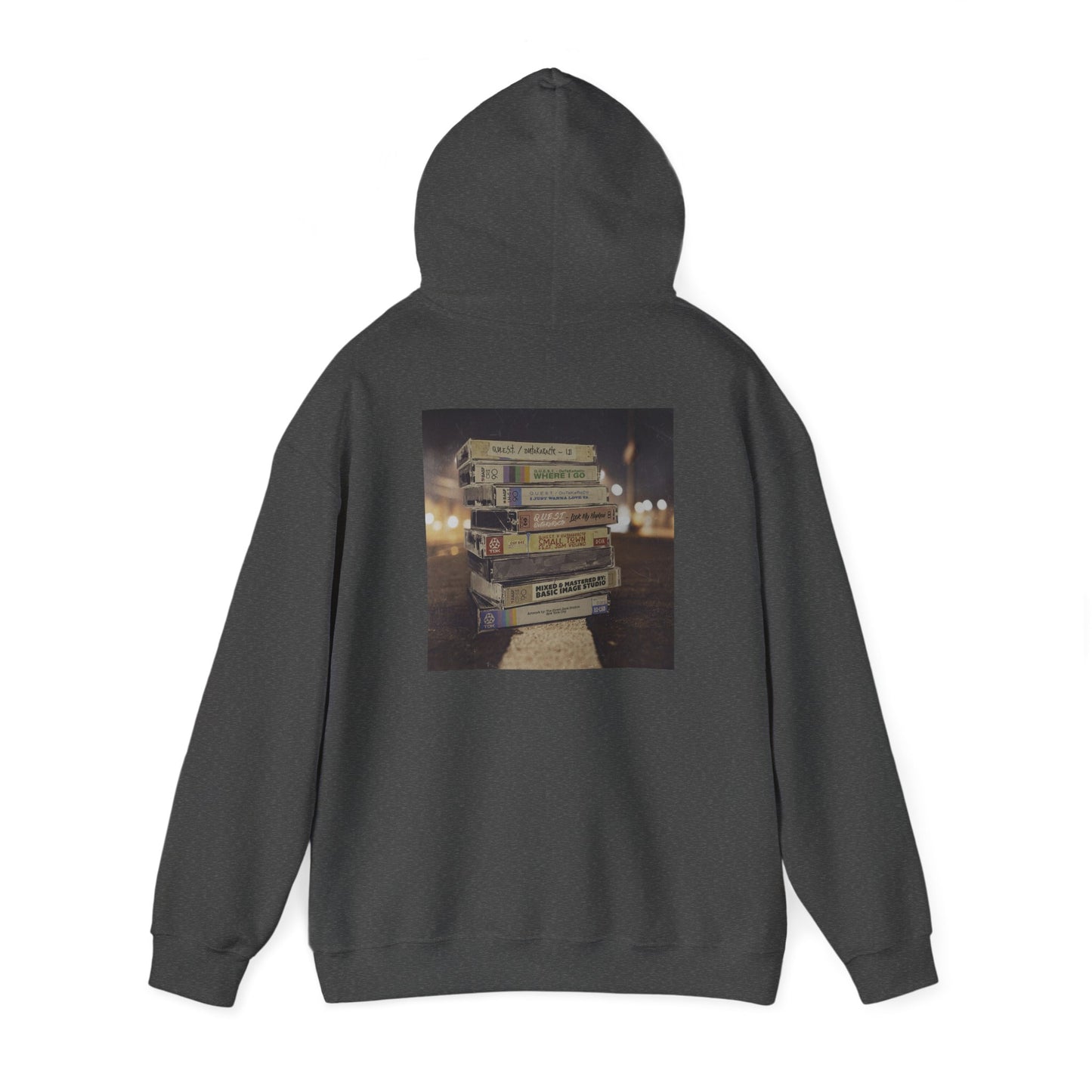 Retro Music Hoodie -INSPIRED BY THE 2 SIDES TO THE TAPE ALBUM - Unisex Heavy Blend™ Sweatshirt with Cassette Design