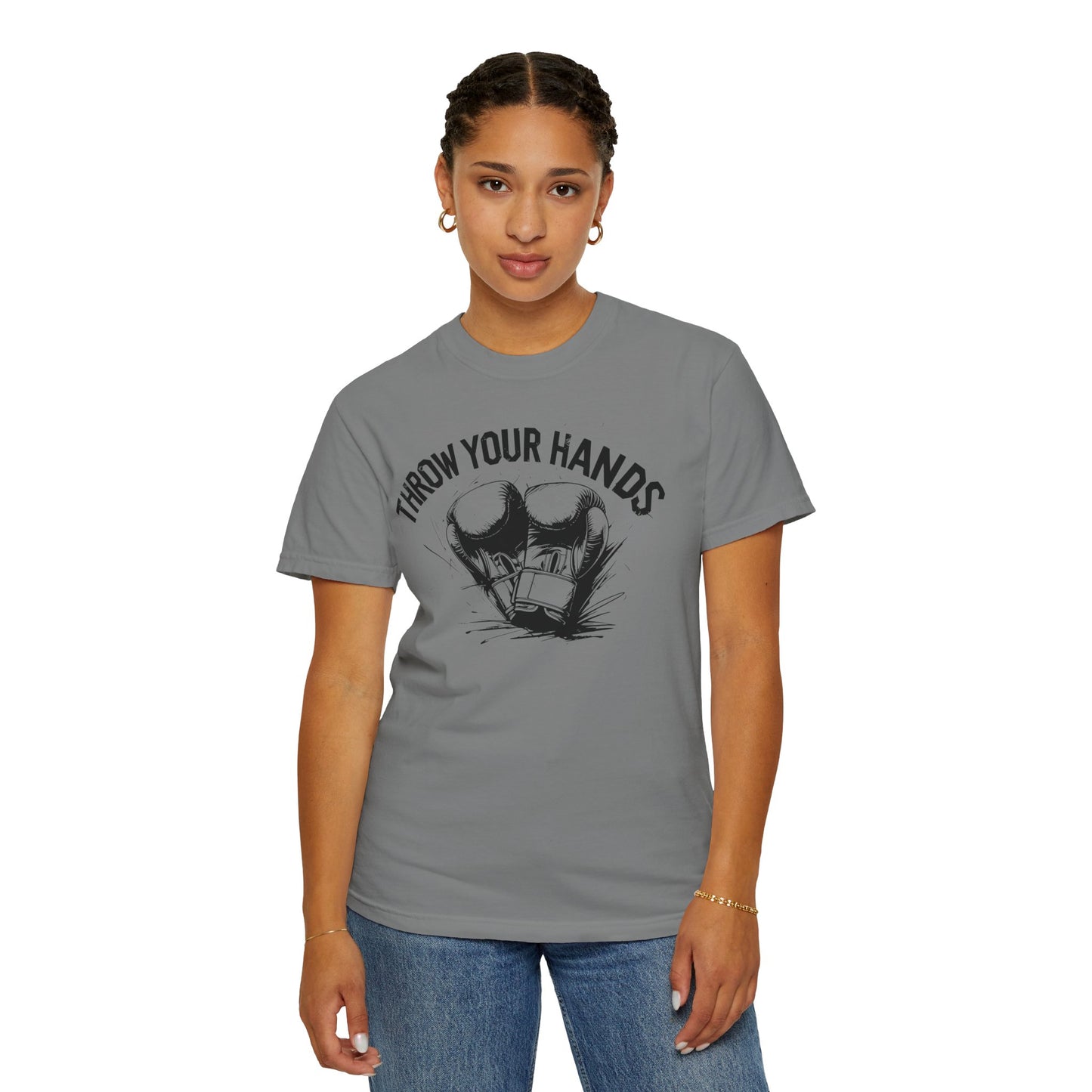 Boxing Motivational T-Shirt, Throw Your Hands Tee, Fitness Apparel, Workout Shirt, Unisex Gym Wear, Sports Gift