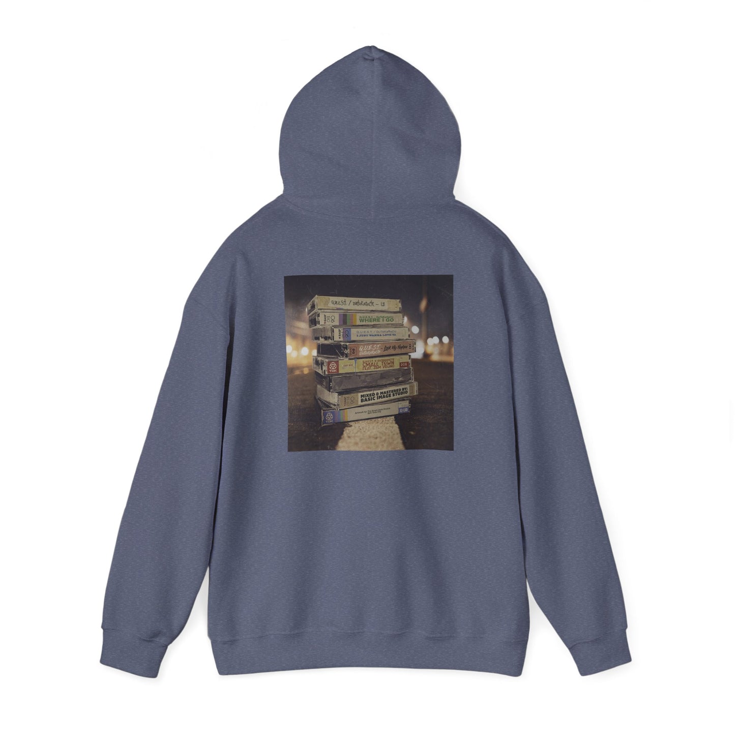 Retro Music Hoodie -INSPIRED BY THE 2 SIDES TO THE TAPE ALBUM - Unisex Heavy Blend™ Sweatshirt with Cassette Design