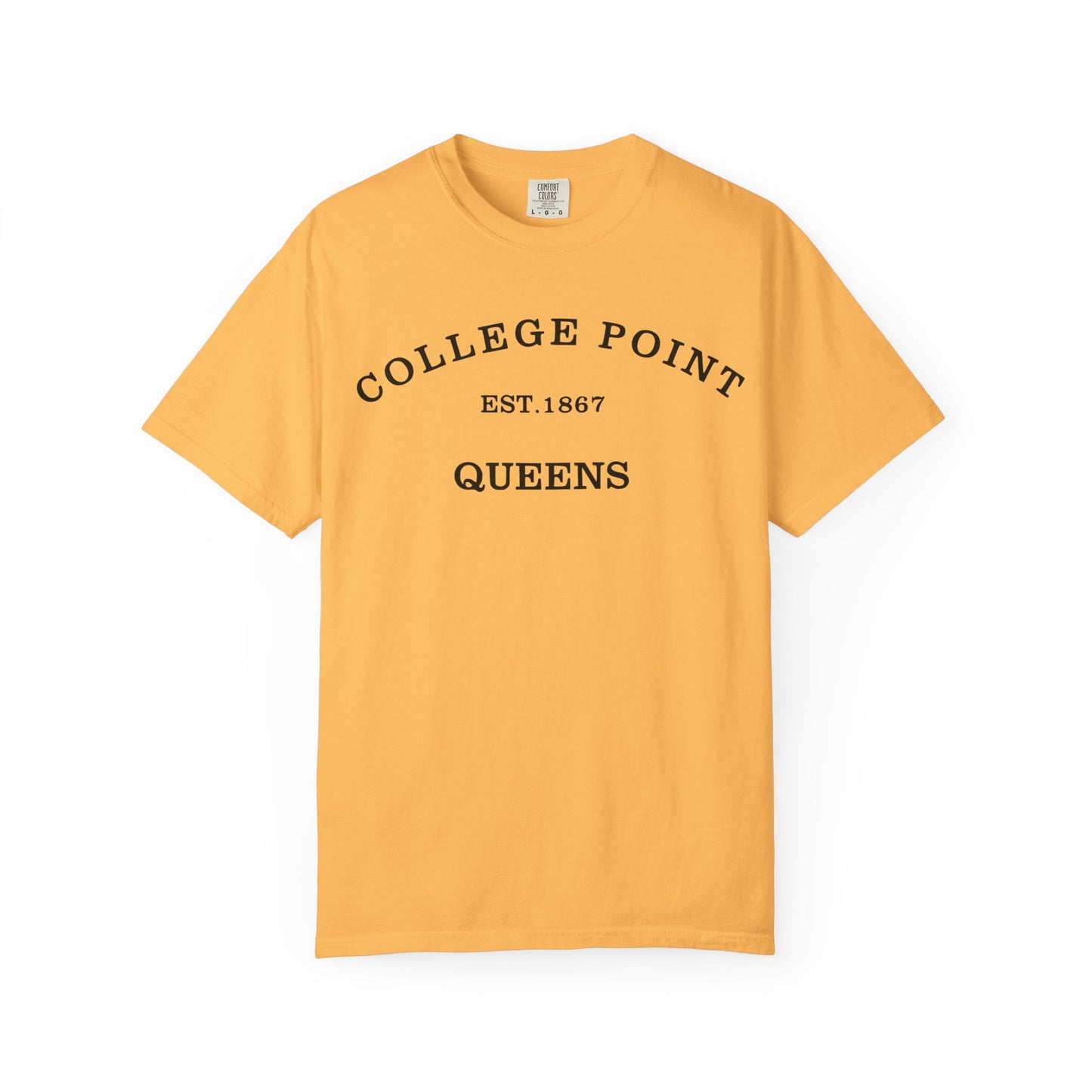 College Point Unisex Garment-Dyed T-Shirt - EST. 1867 Queens Vintage Style