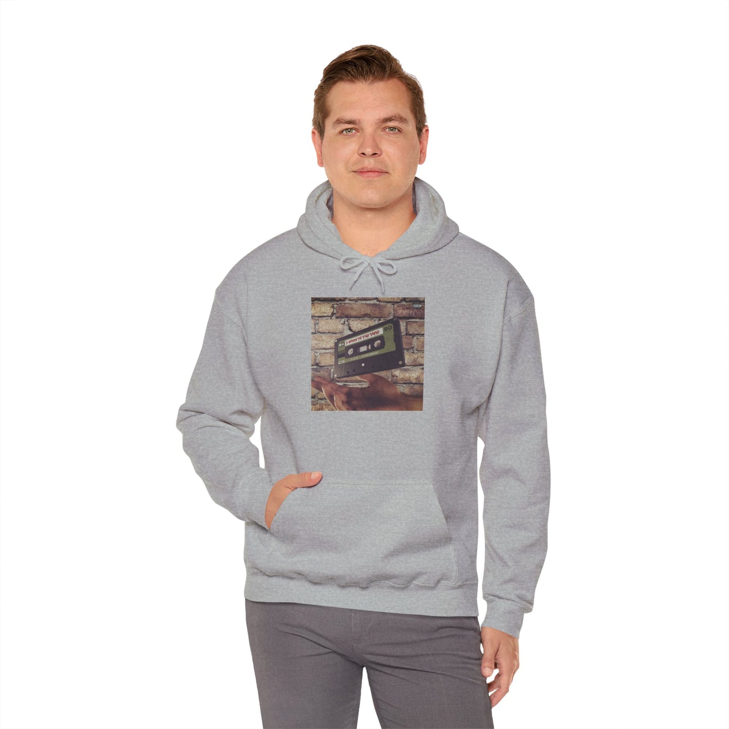 Retro Music Hoodie -INSPIRED BY THE 2 SIDES TO THE TAPE ALBUM - Unisex Heavy Blend™ Sweatshirt with Cassette Design