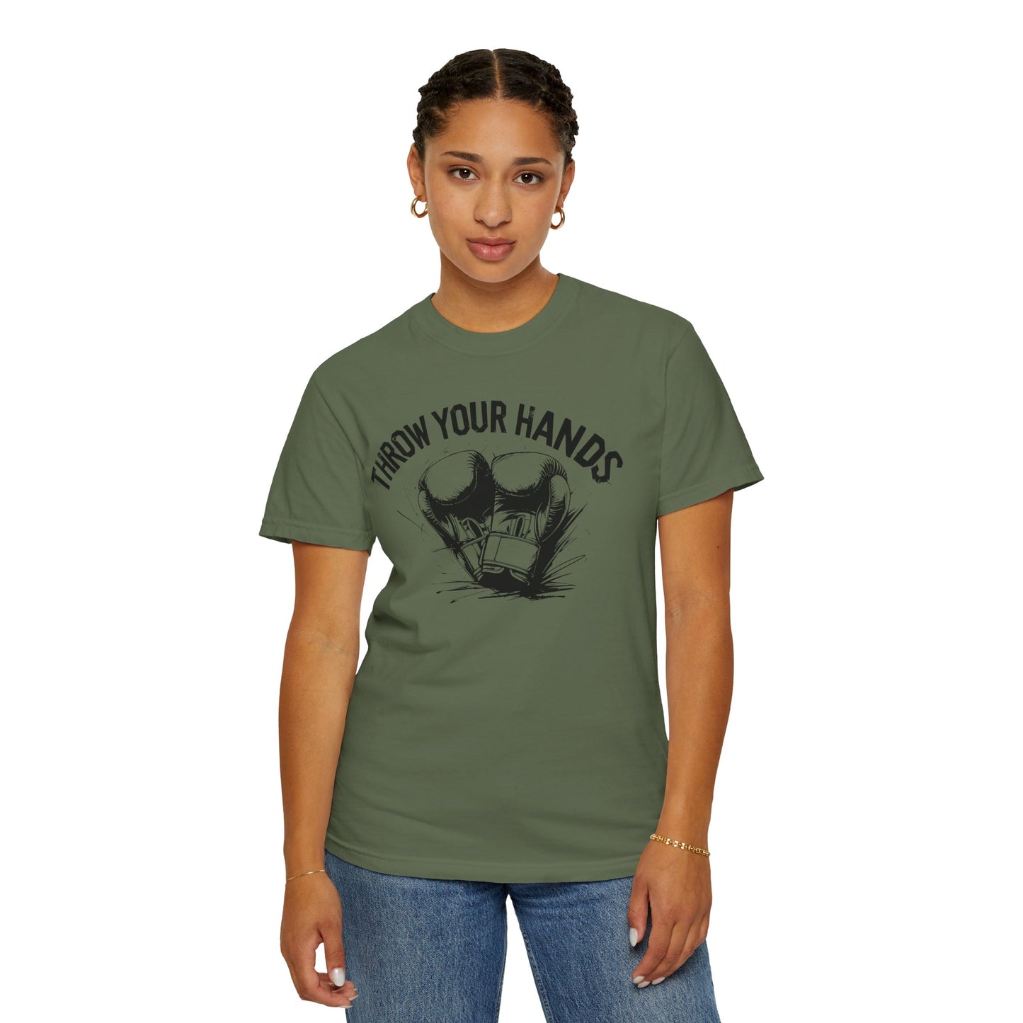 Boxing Motivational T-Shirt, Throw Your Hands Tee, Fitness Apparel, Workout Shirt, Unisex Gym Wear, Sports Gift