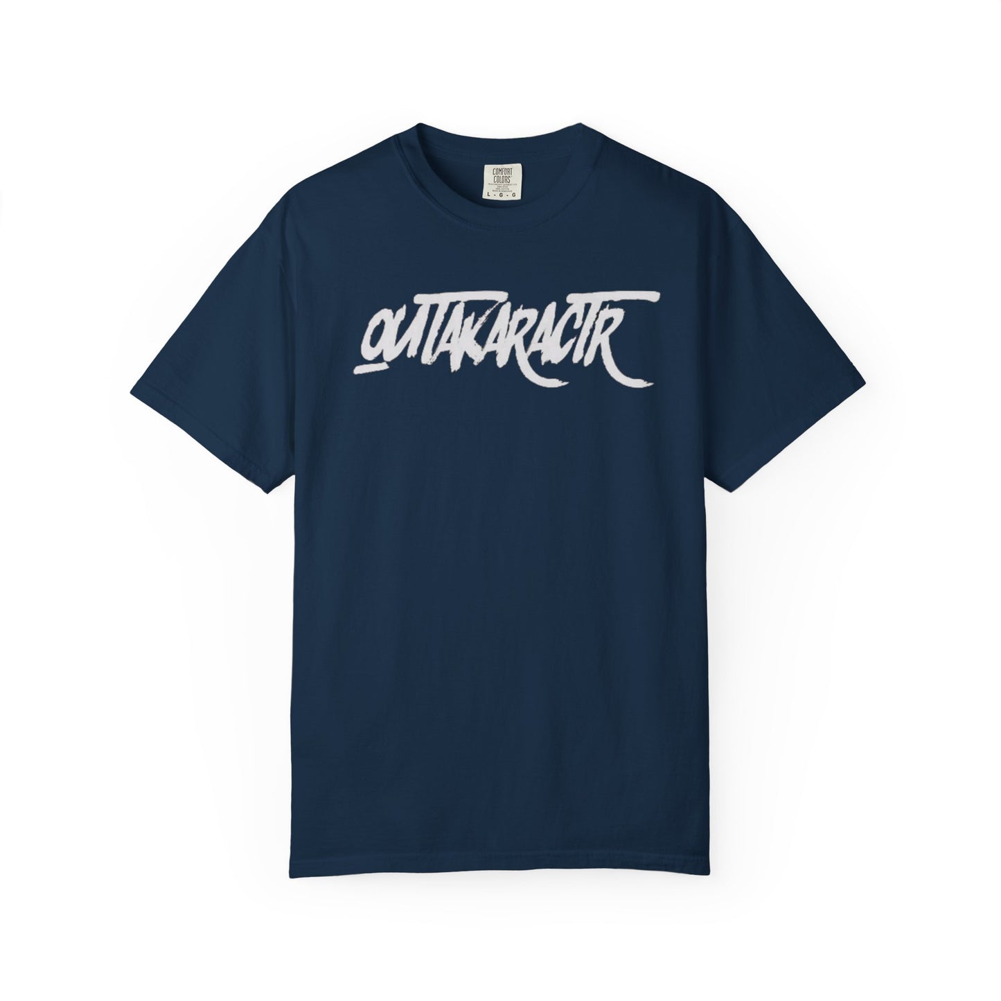 Unisex Garment-Dyed T-Shirt with 'OutaKaRaCtR ' Design - Casual Style for Everyday Wear