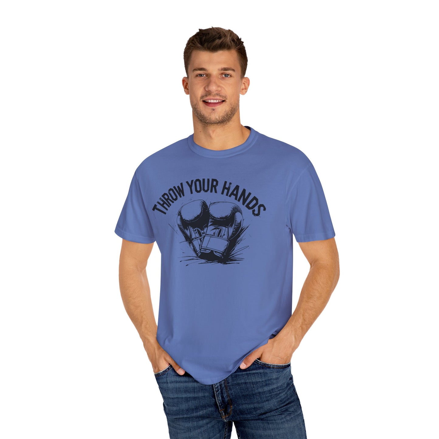 Boxing Motivational T-Shirt, Throw Your Hands Tee, Fitness Apparel, Workout Shirt, Unisex Gym Wear, Sports Gift