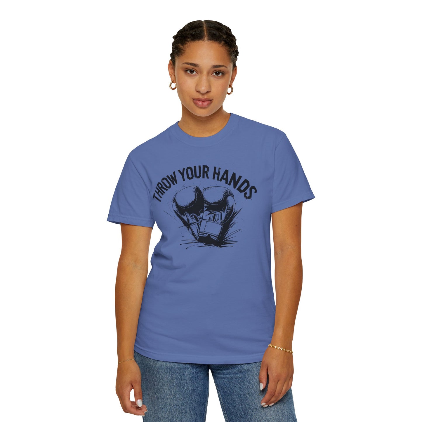 Boxing Motivational T-Shirt, Throw Your Hands Tee, Fitness Apparel, Workout Shirt, Unisex Gym Wear, Sports Gift