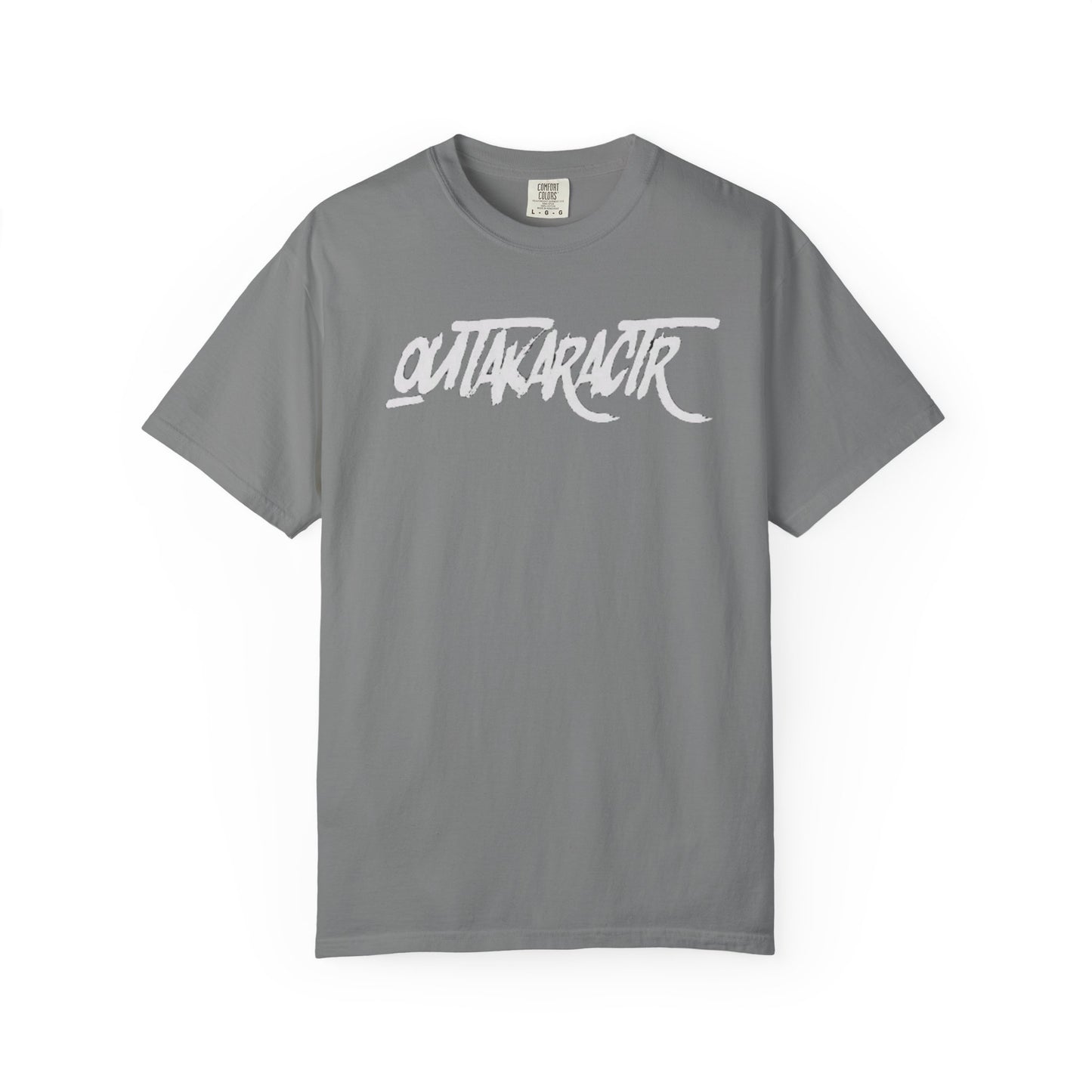 Unisex Garment-Dyed T-Shirt with 'OutaKaRaCtR ' Design - Casual Style for Everyday Wear