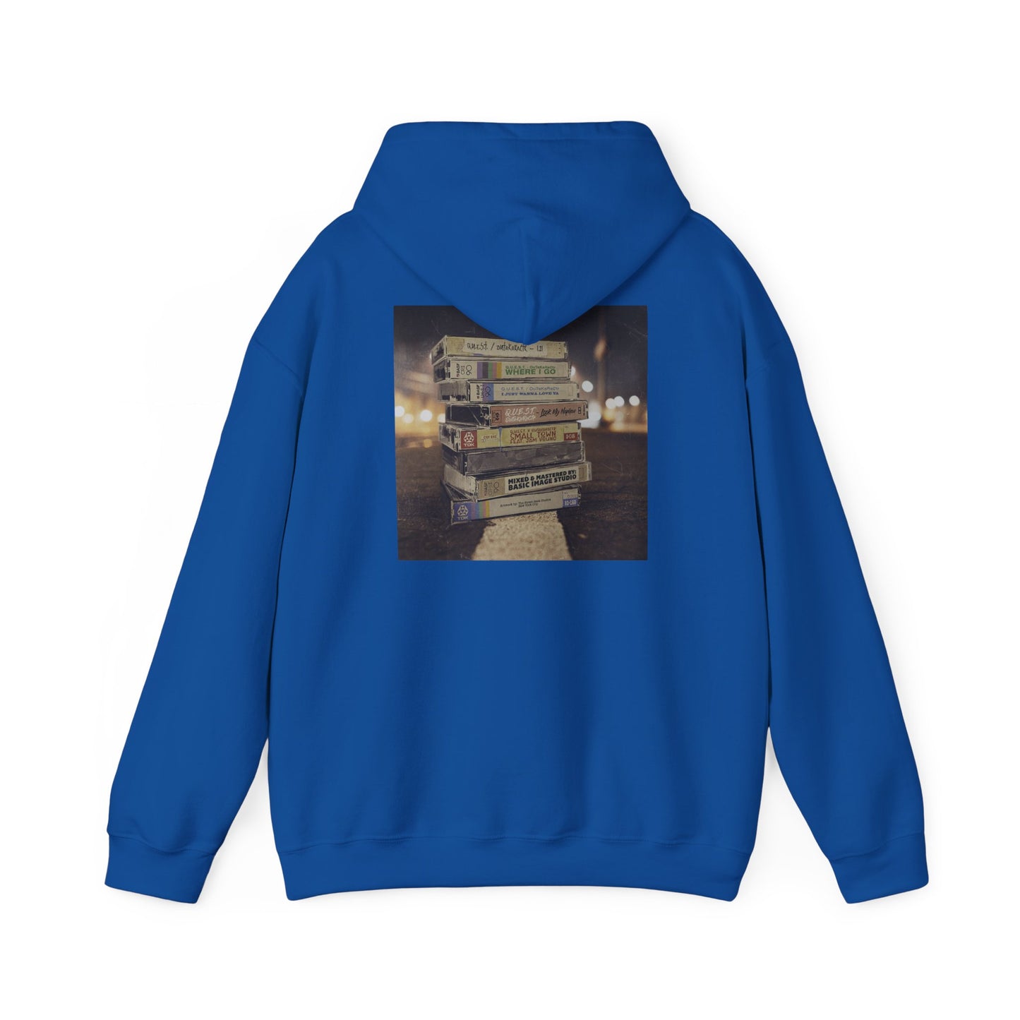 Retro Music Hoodie -INSPIRED BY THE 2 SIDES TO THE TAPE ALBUM - Unisex Heavy Blend™ Sweatshirt with Cassette Design