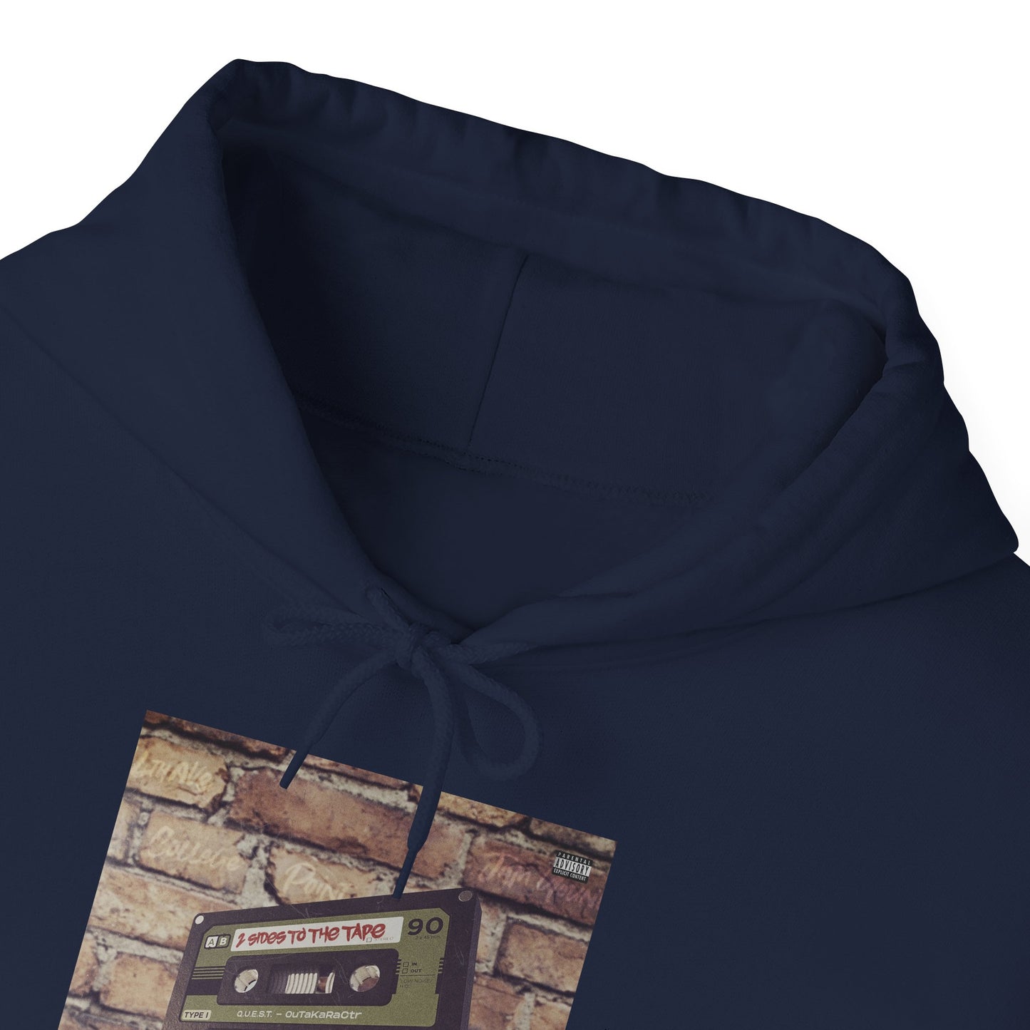 Retro Music Hoodie -INSPIRED BY THE 2 SIDES TO THE TAPE ALBUM - Unisex Heavy Blend™ Sweatshirt with Cassette Design