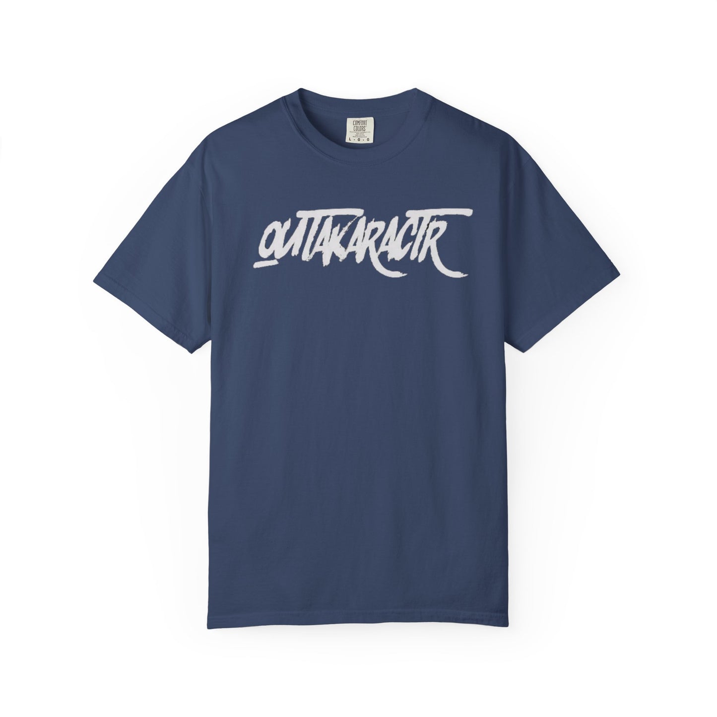 Unisex Garment-Dyed T-Shirt with 'OutaKaRaCtR ' Design - Casual Style for Everyday Wear