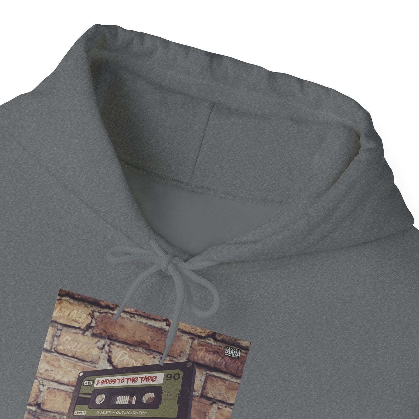 Retro Music Hoodie -INSPIRED BY THE 2 SIDES TO THE TAPE ALBUM - Unisex Heavy Blend™ Sweatshirt with Cassette Design