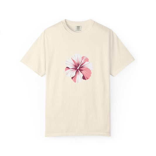 Floral Summer Vibes T-Shirt - Casual Tee, Relaxed Fit, Gift for Mom, Vacation Outfit, Beachwear