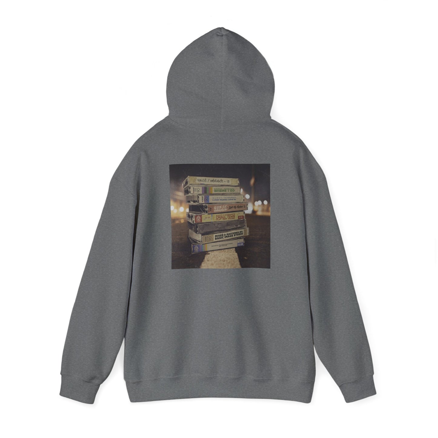 Retro Music Hoodie -INSPIRED BY THE 2 SIDES TO THE TAPE ALBUM - Unisex Heavy Blend™ Sweatshirt with Cassette Design