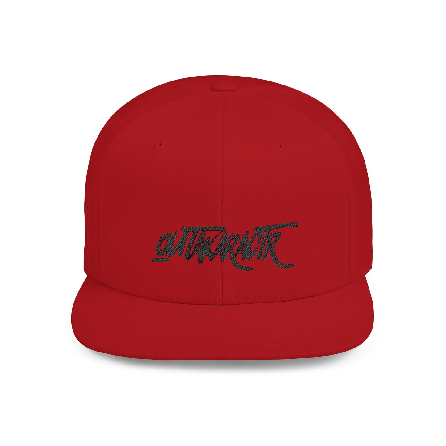 Embroidery "OuTaKaRaCtR " Stylish Outta Character Flat Bill Snapback Cap - Trendy White Hat for Fashion Lovers