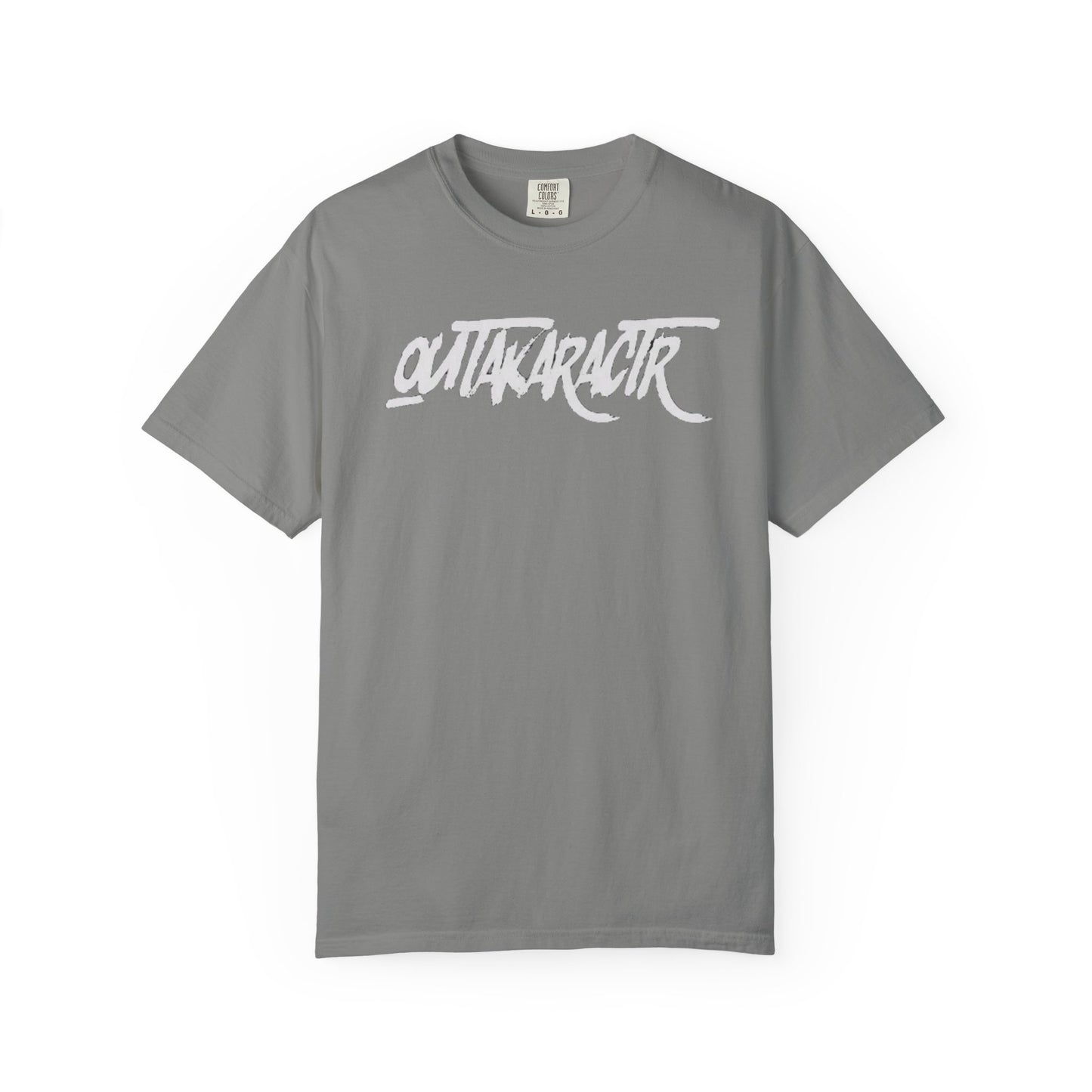 Unisex Garment-Dyed T-Shirt with 'OutaKaRaCtR ' Design - Casual Style for Everyday Wear