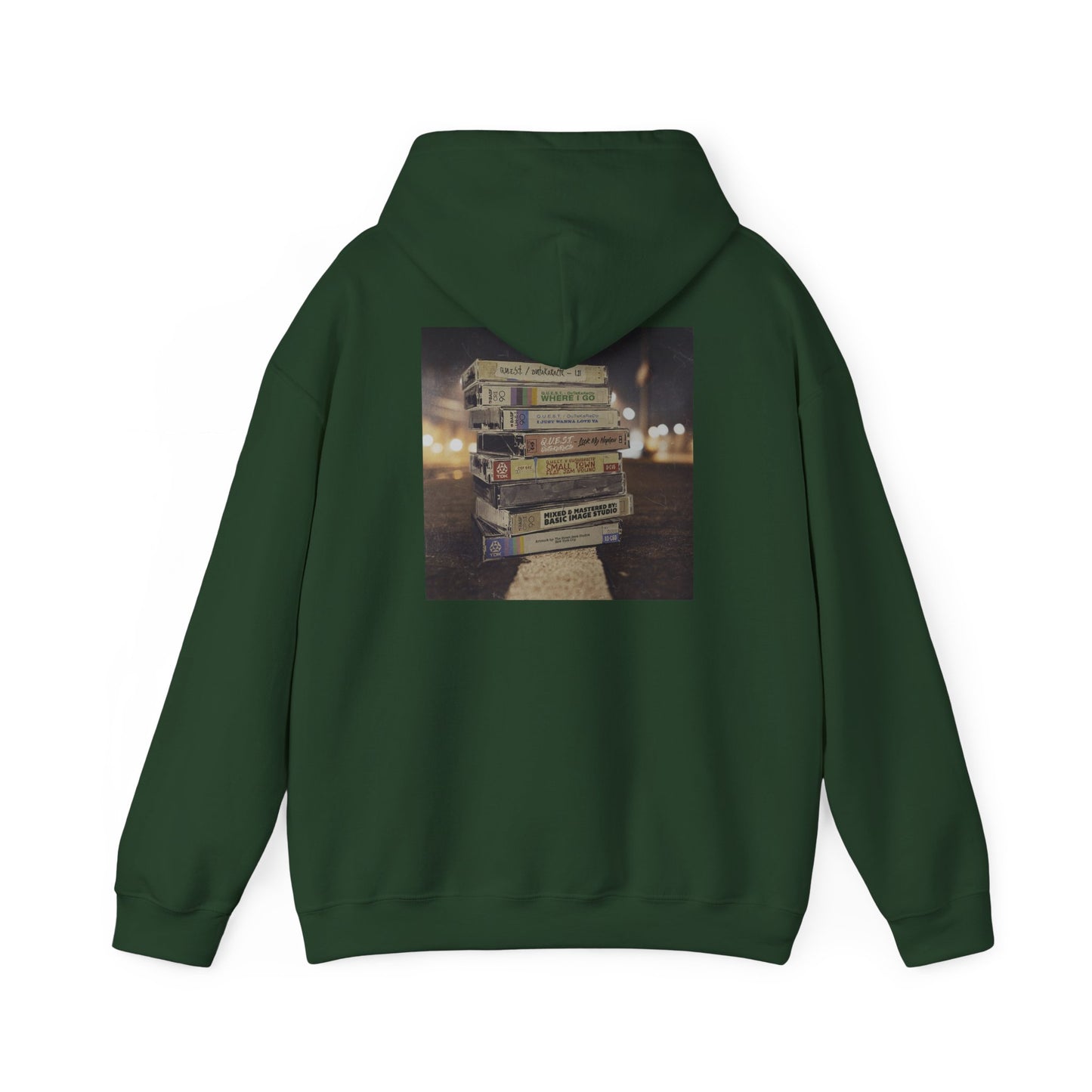 Retro Music Hoodie -INSPIRED BY THE 2 SIDES TO THE TAPE ALBUM - Unisex Heavy Blend™ Sweatshirt with Cassette Design