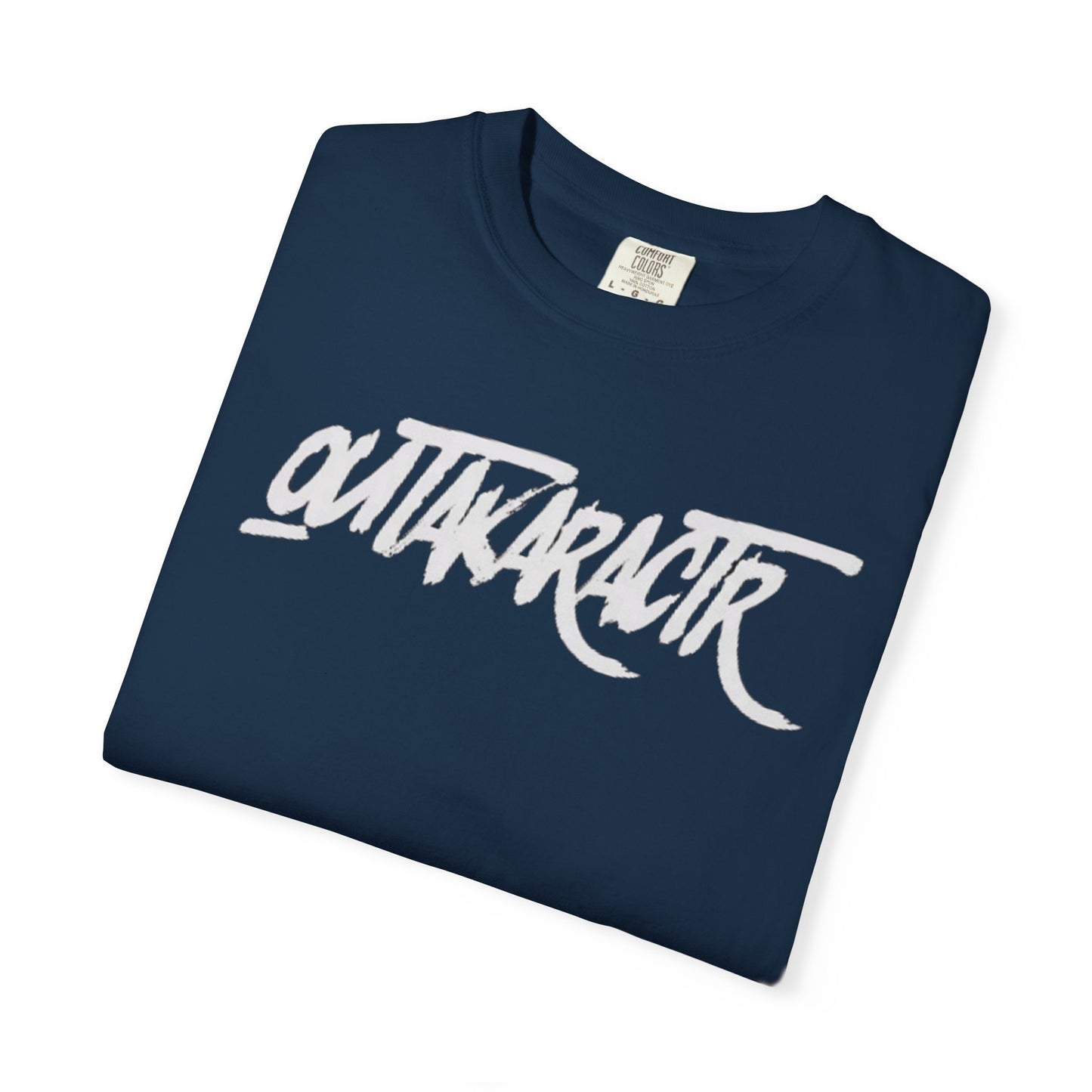 Unisex Garment-Dyed T-Shirt with 'OutaKaRaCtR ' Design - Casual Style for Everyday Wear
