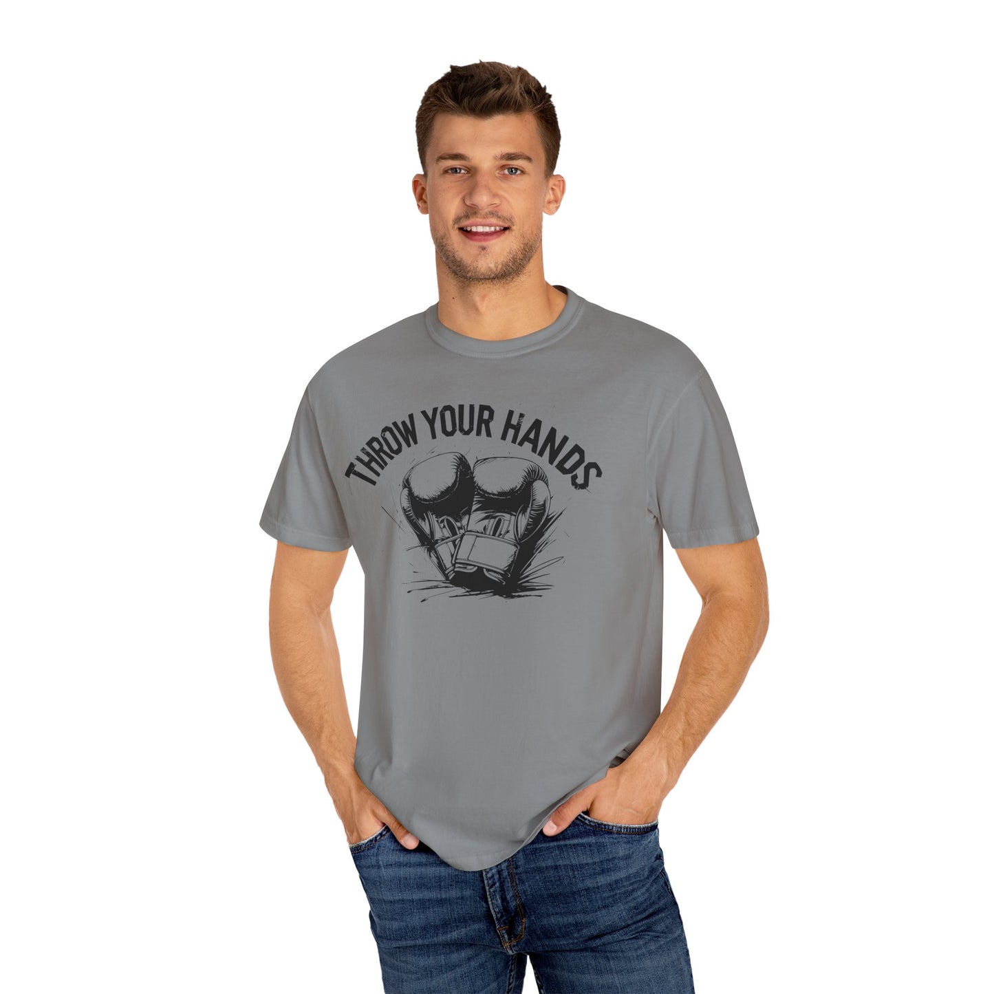 Boxing Motivational T-Shirt, Throw Your Hands Tee, Fitness Apparel, Workout Shirt, Unisex Gym Wear, Sports Gift