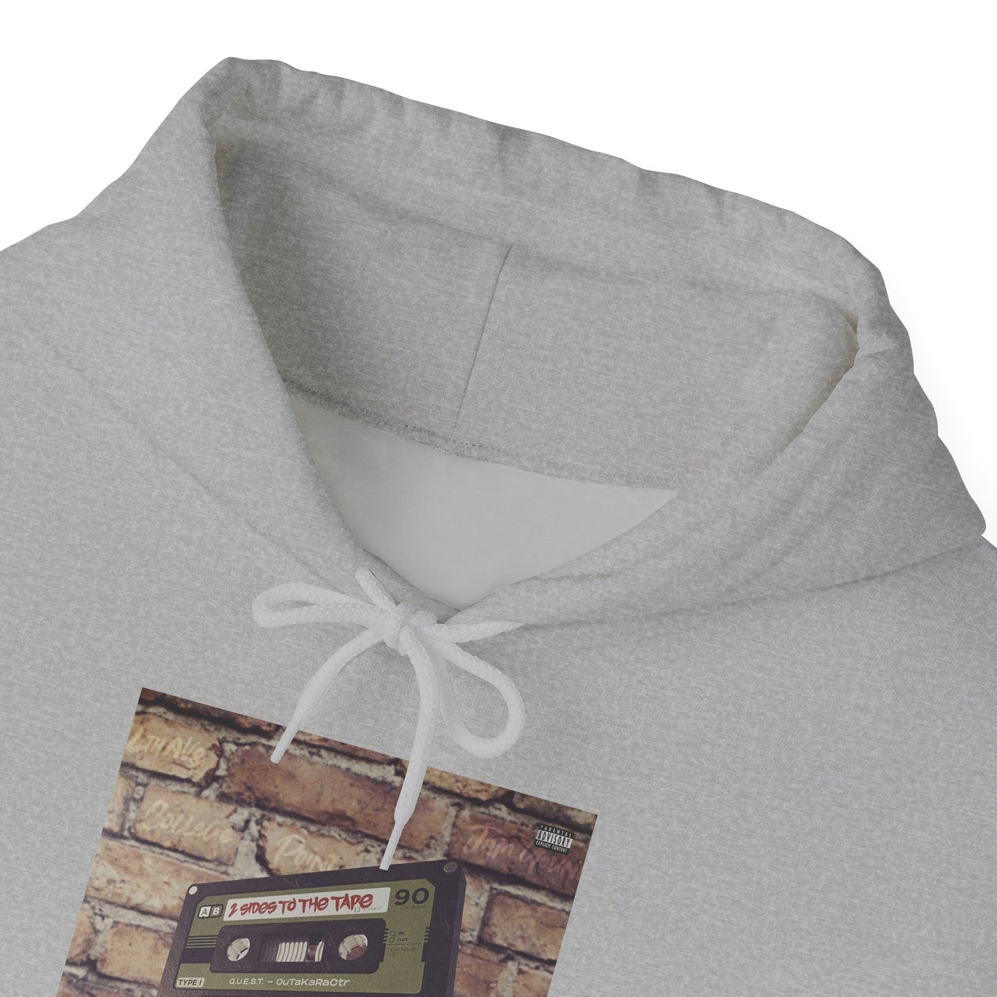 Retro Music Hoodie -INSPIRED BY THE 2 SIDES TO THE TAPE ALBUM - Unisex Heavy Blend™ Sweatshirt with Cassette Design