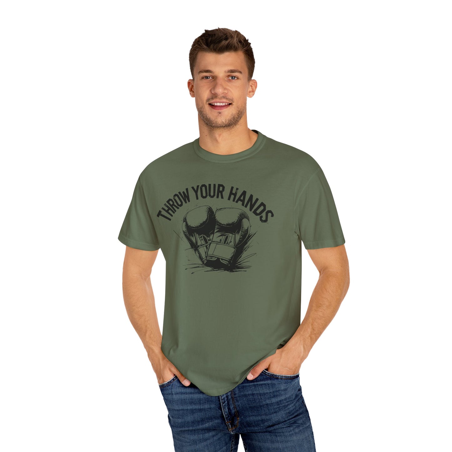Boxing Motivational T-Shirt, Throw Your Hands Tee, Fitness Apparel, Workout Shirt, Unisex Gym Wear, Sports Gift